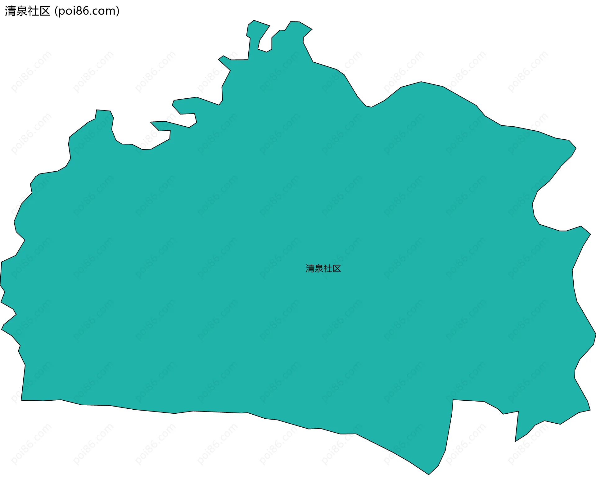 清泉社区边界地图
