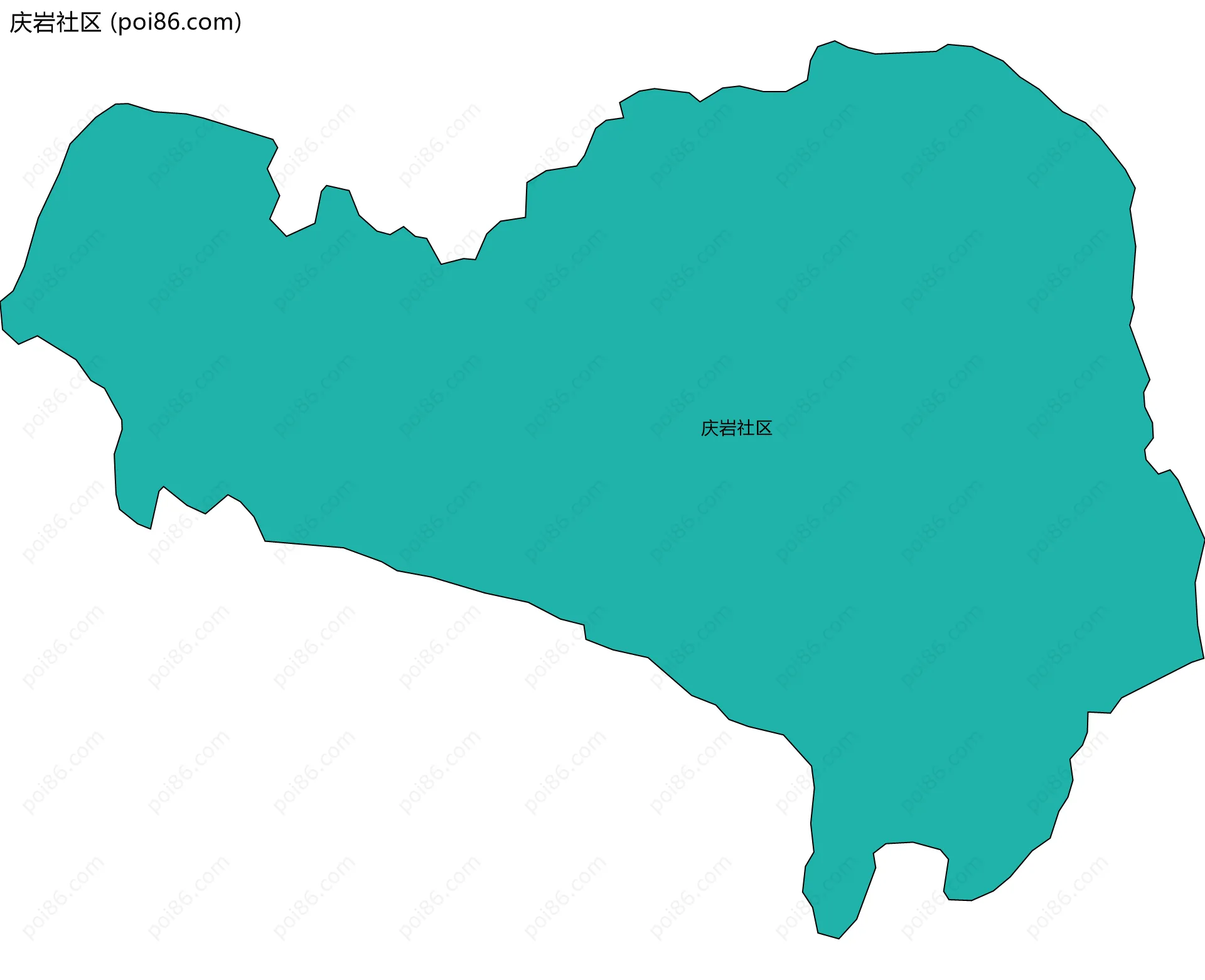 庆岩社区边界地图