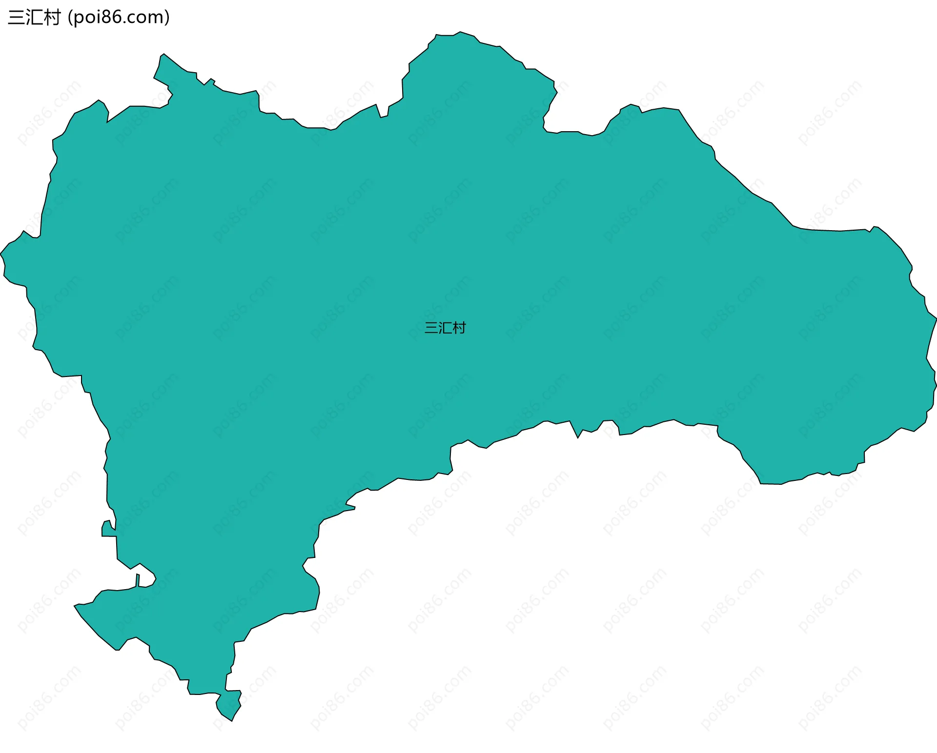 三汇村边界地图