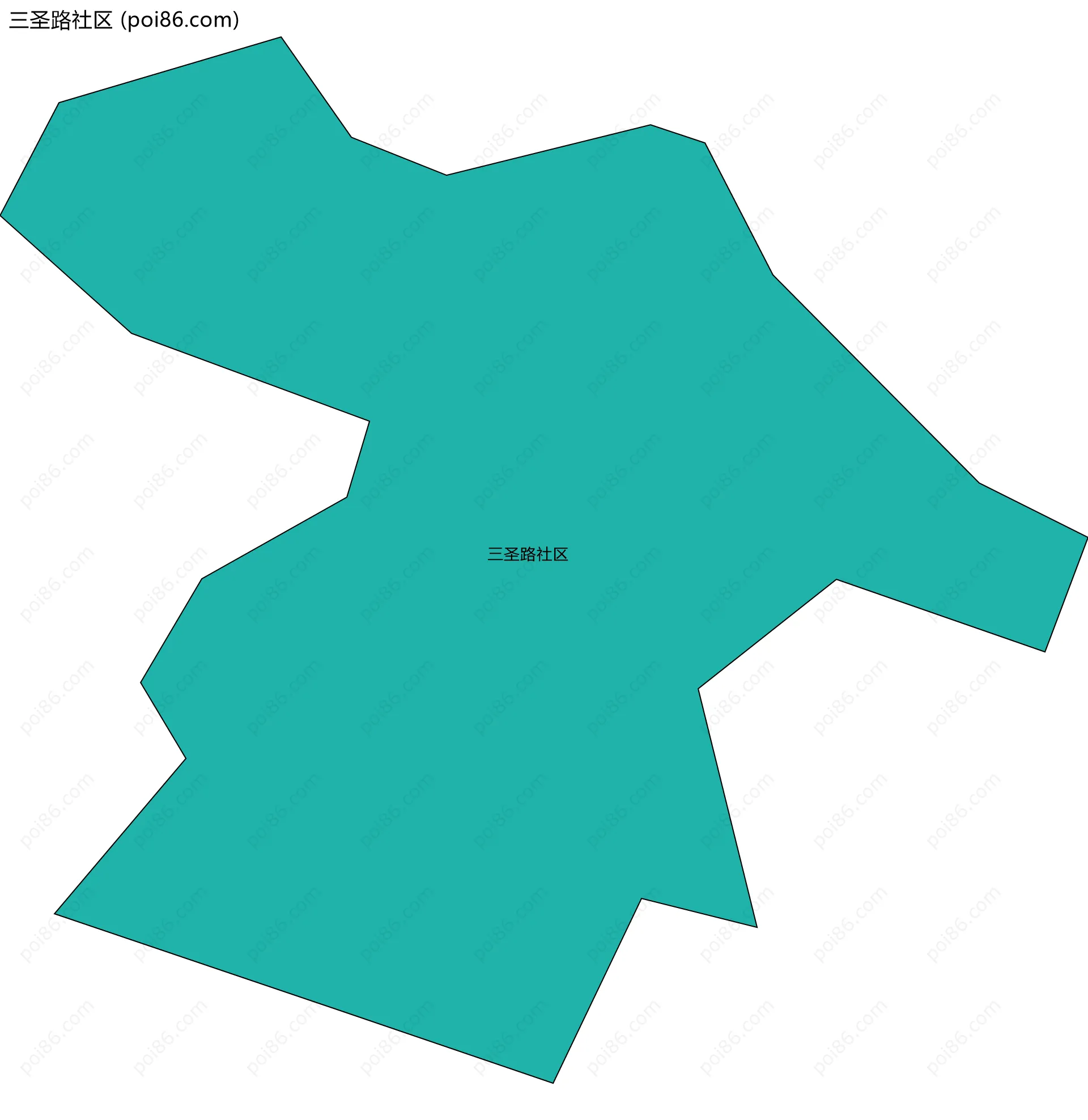 三圣路社区边界地图