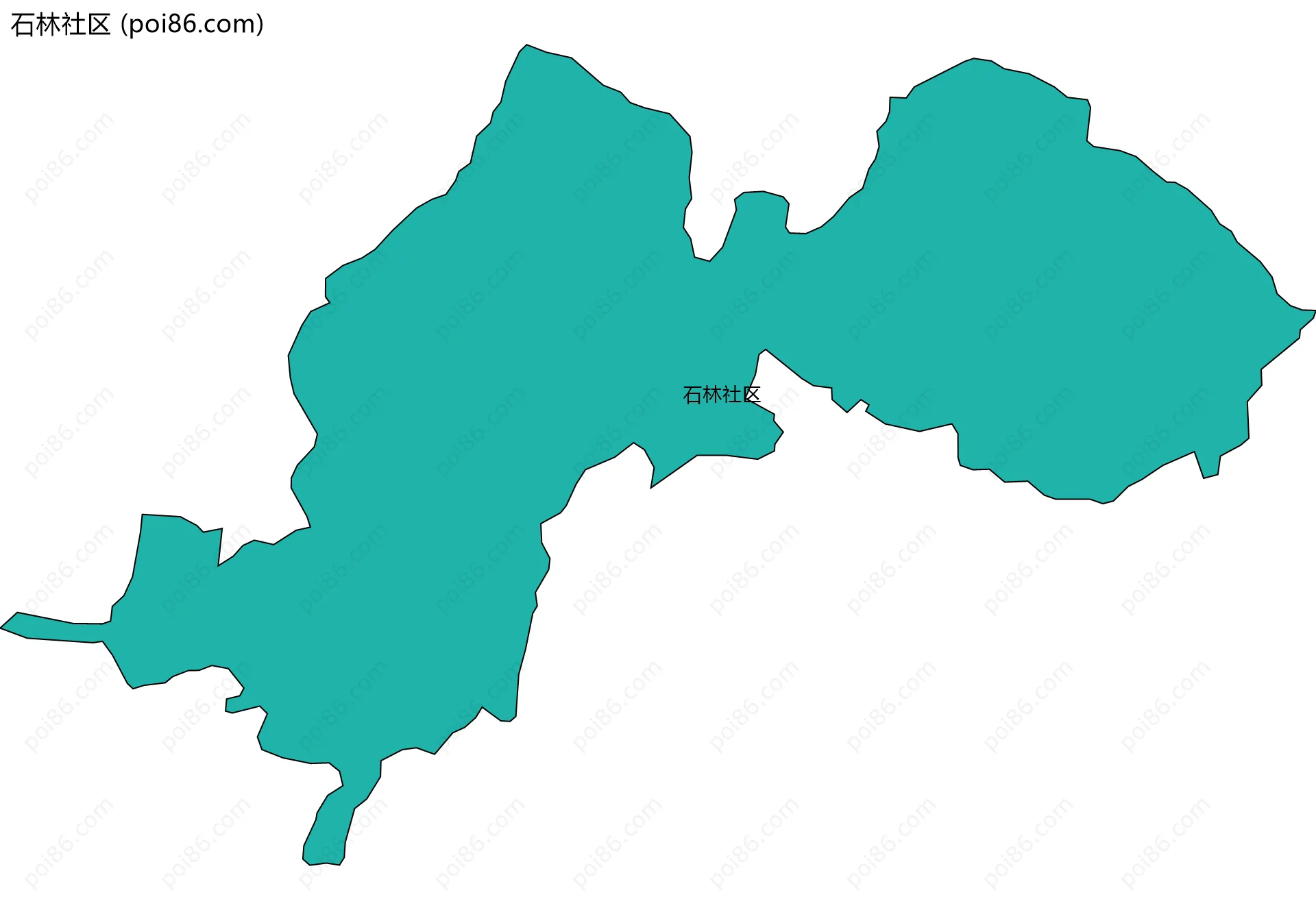石林社区边界地图
