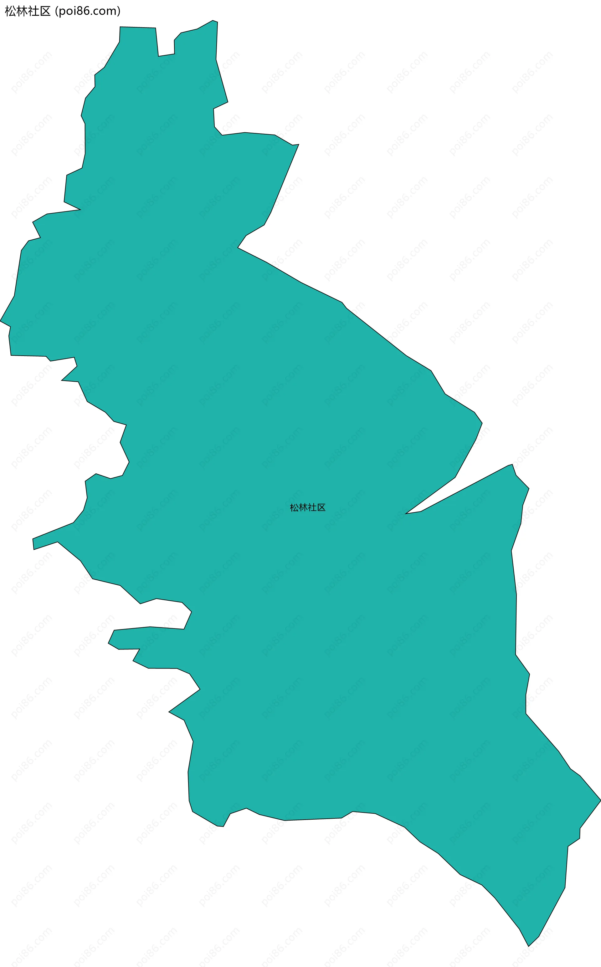松林社区边界地图