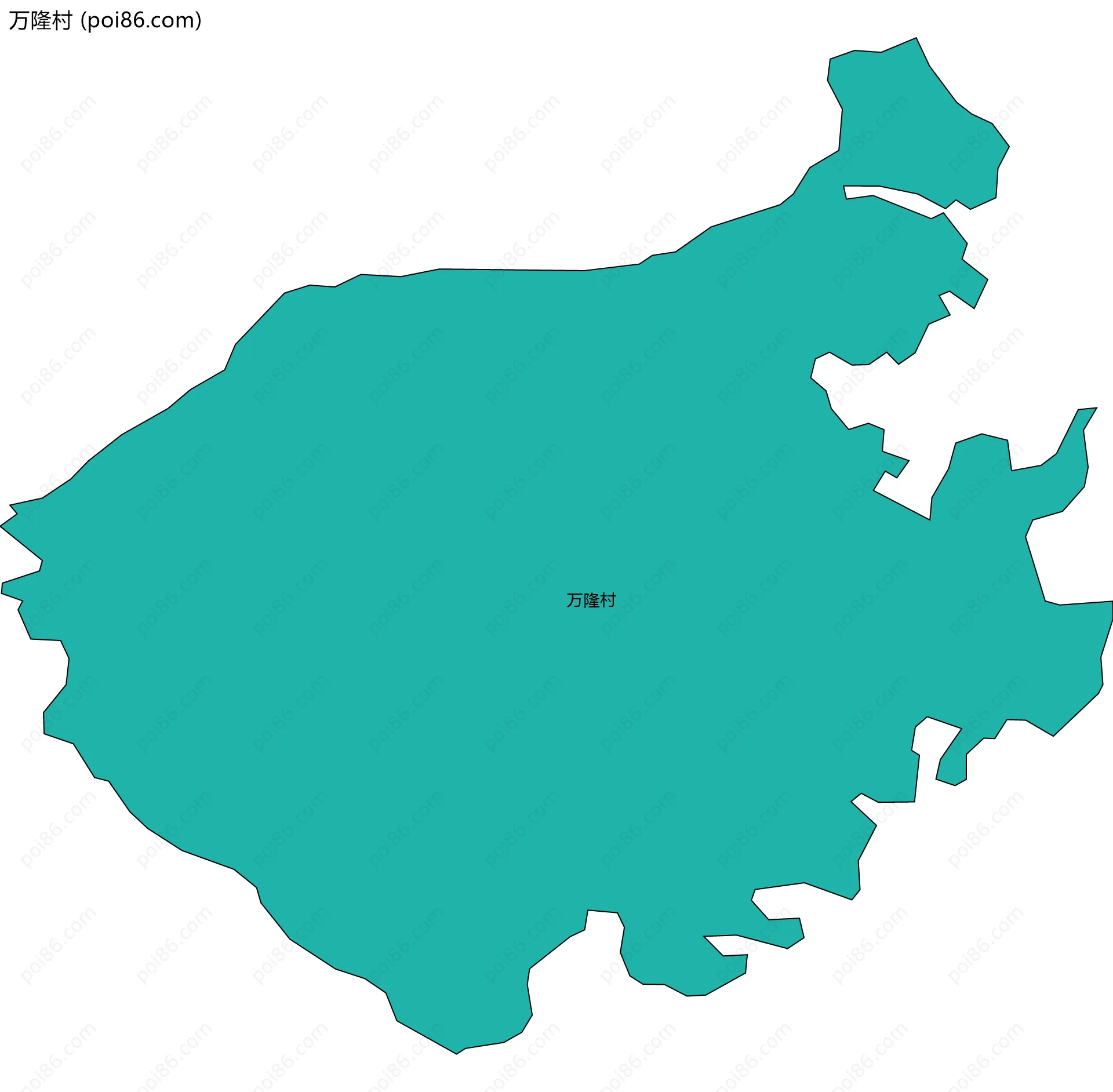 万隆村边界地图