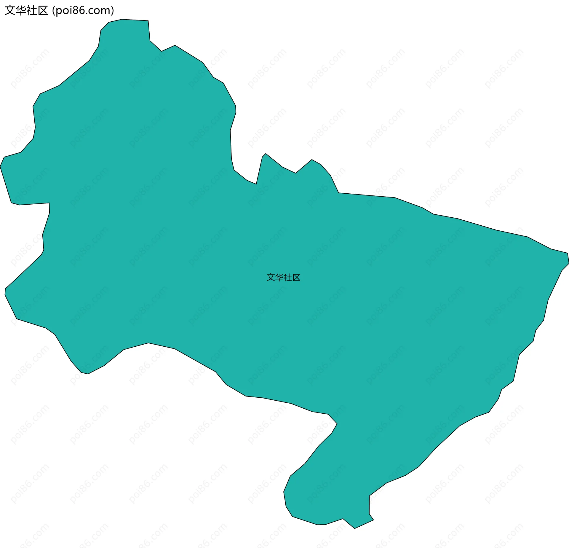 文华社区边界地图