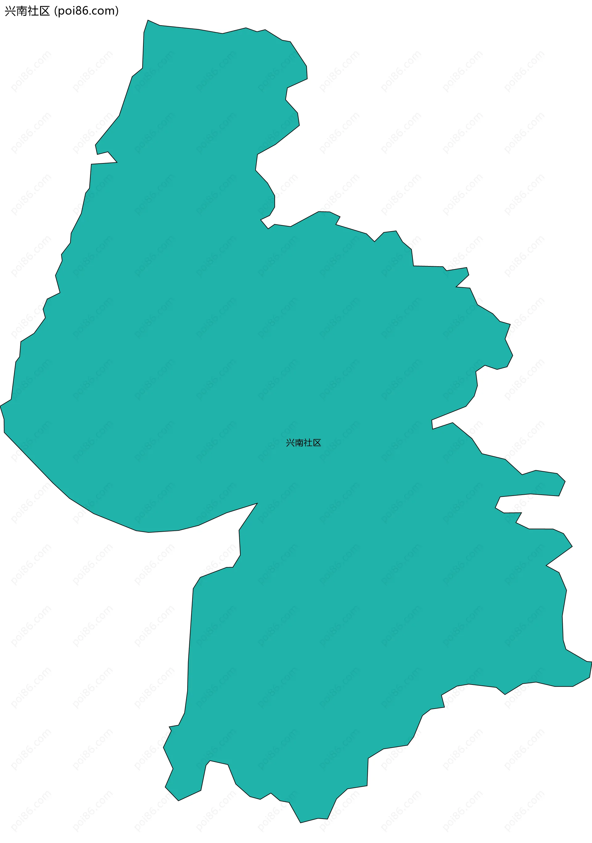 兴南社区边界地图