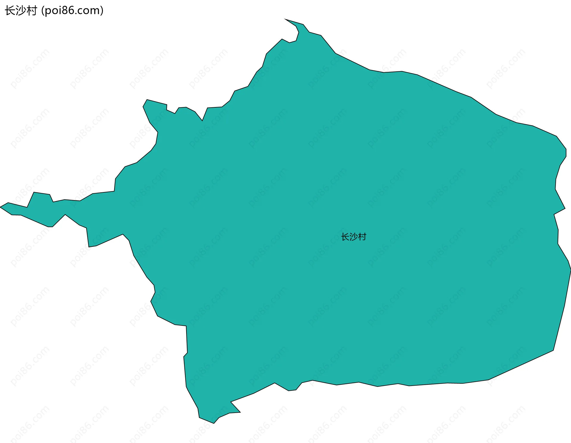 长沙村边界地图