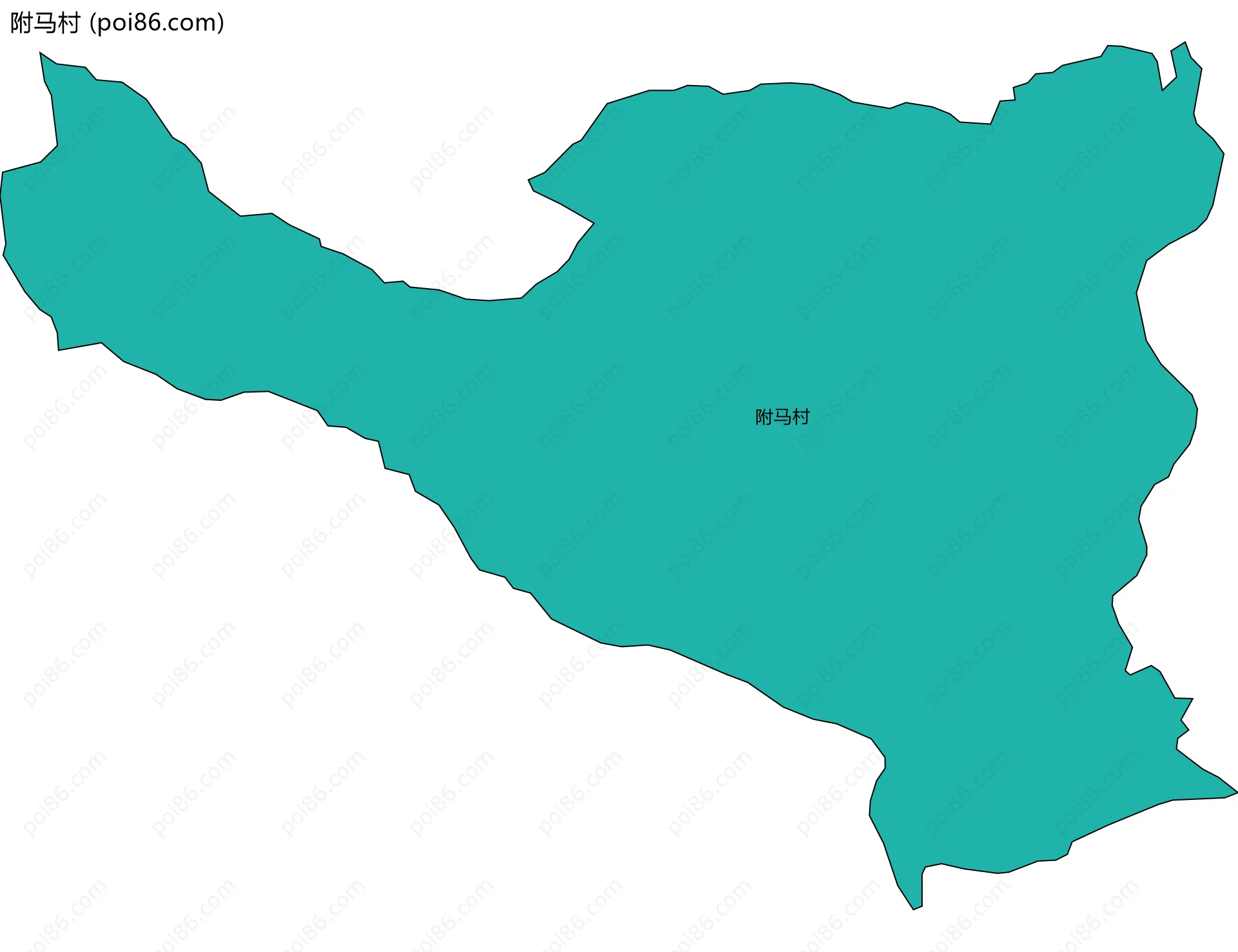附马村边界地图
