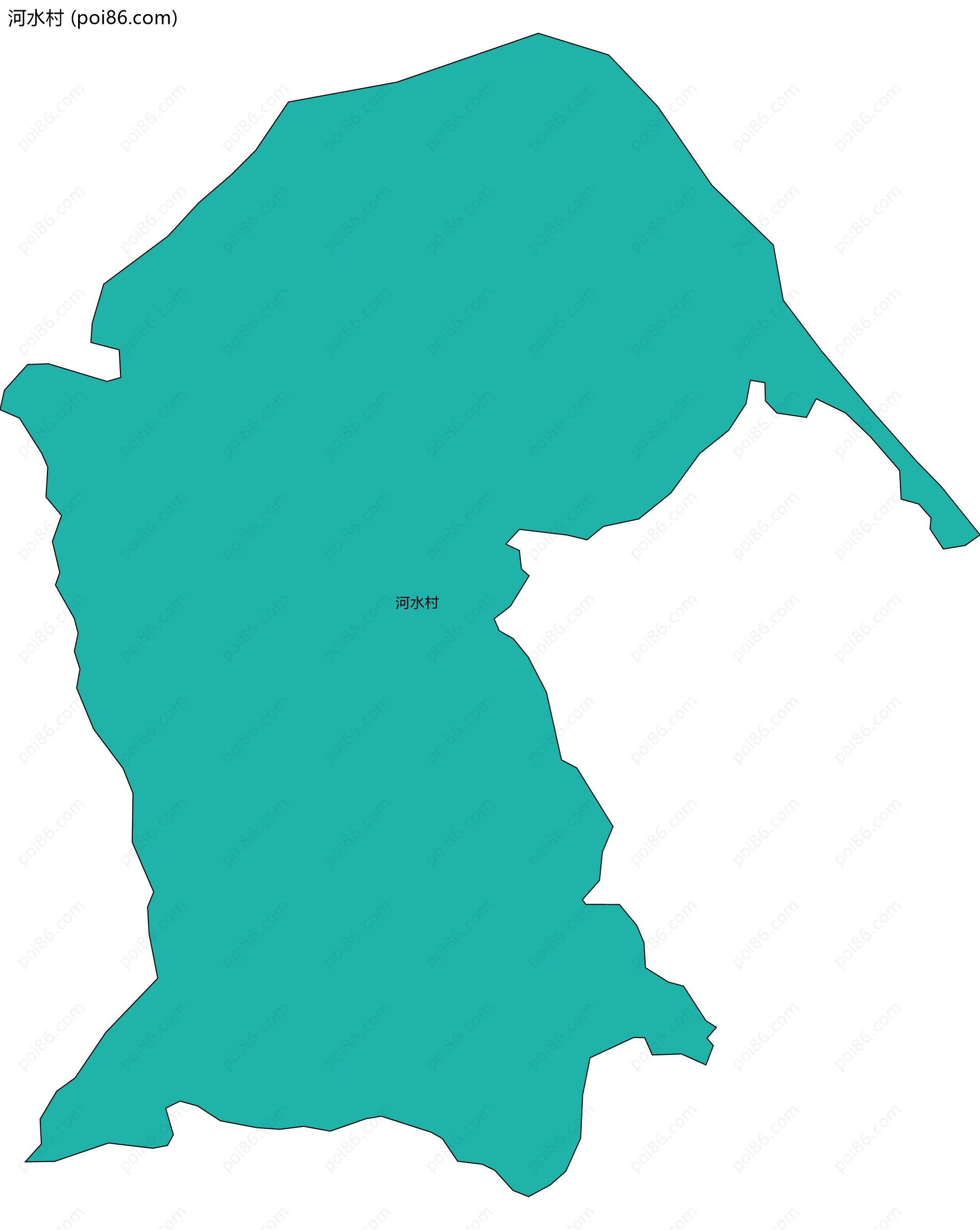 河水村边界地图