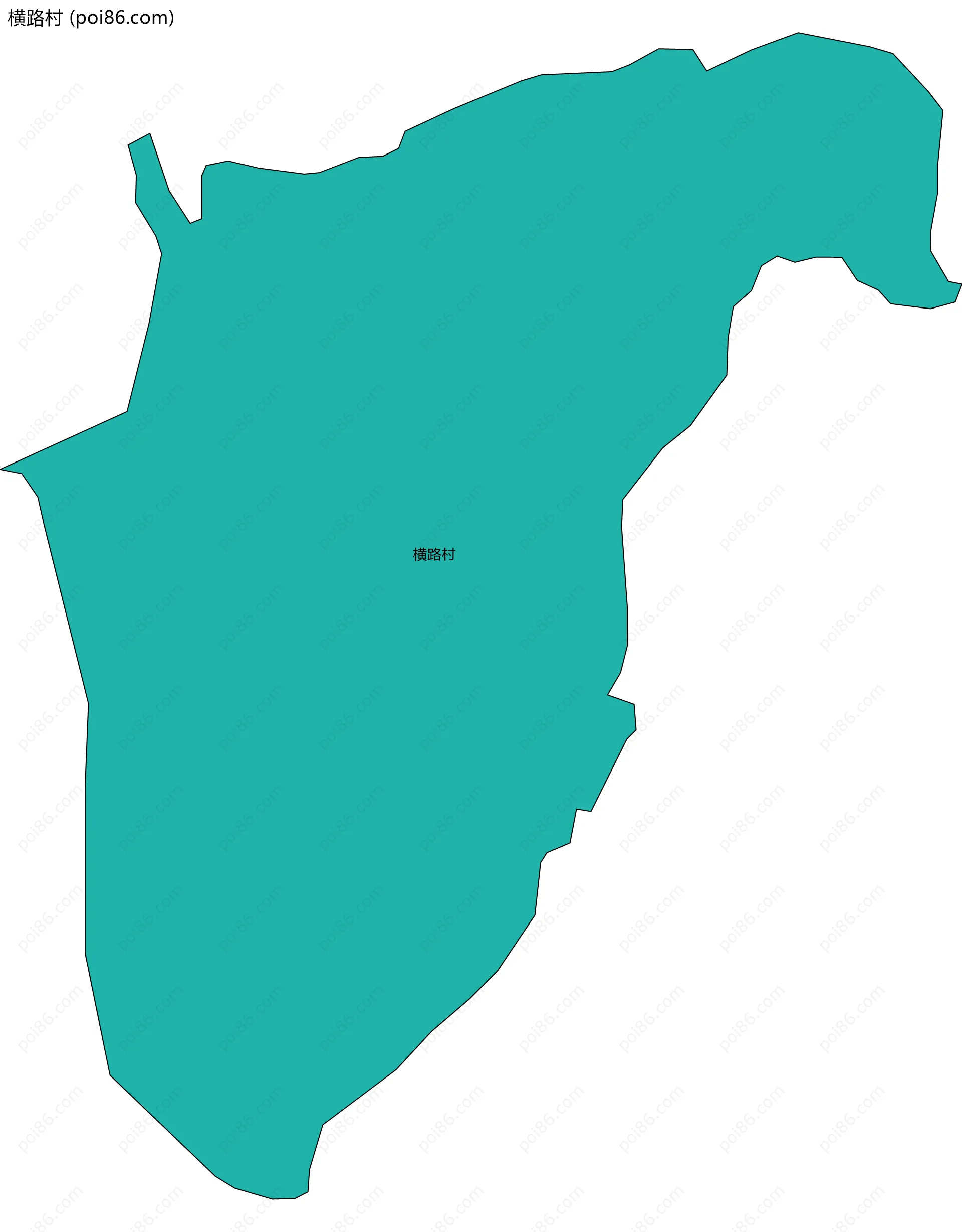 横路村边界地图