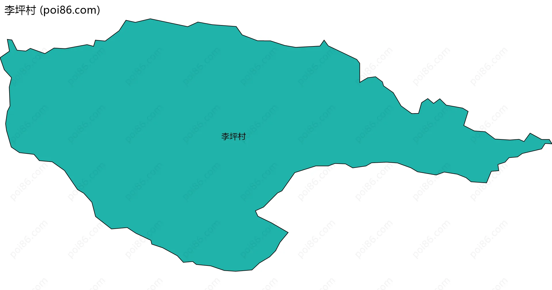 李坪村边界地图