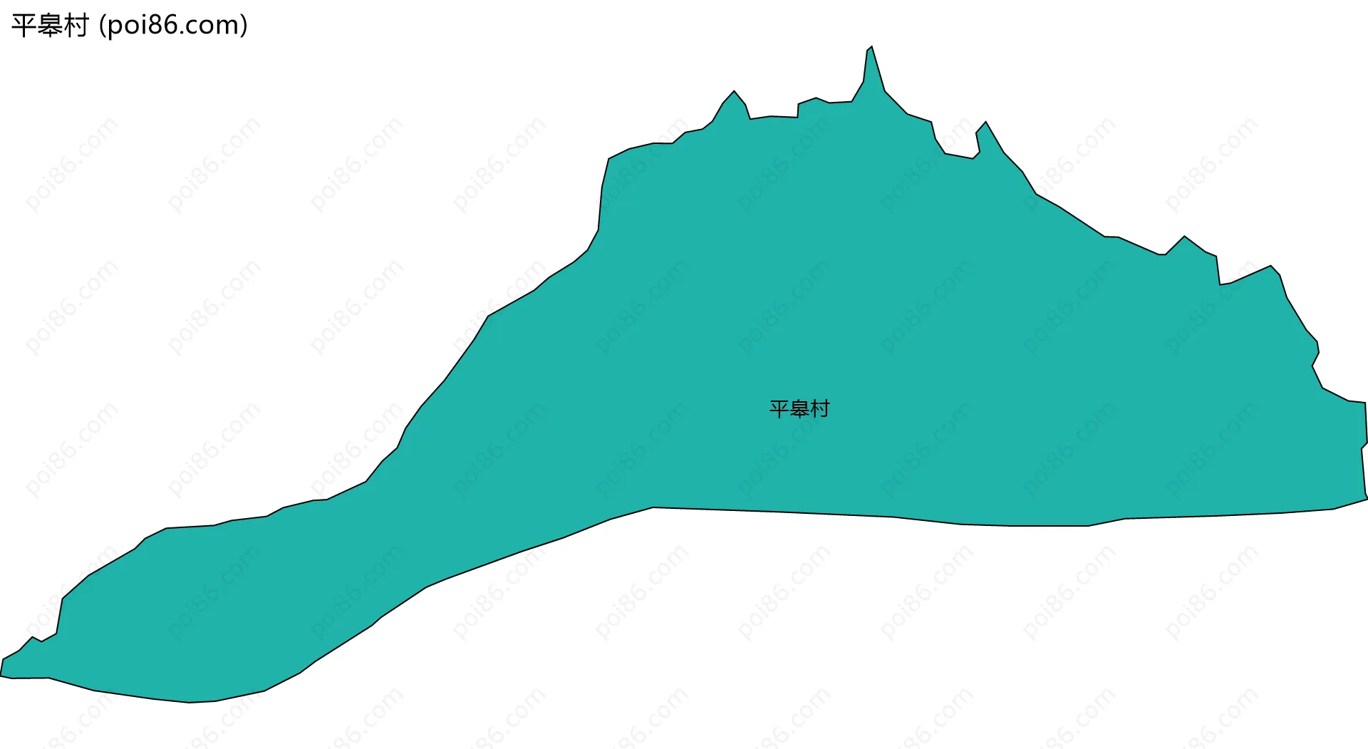 平皋村边界地图