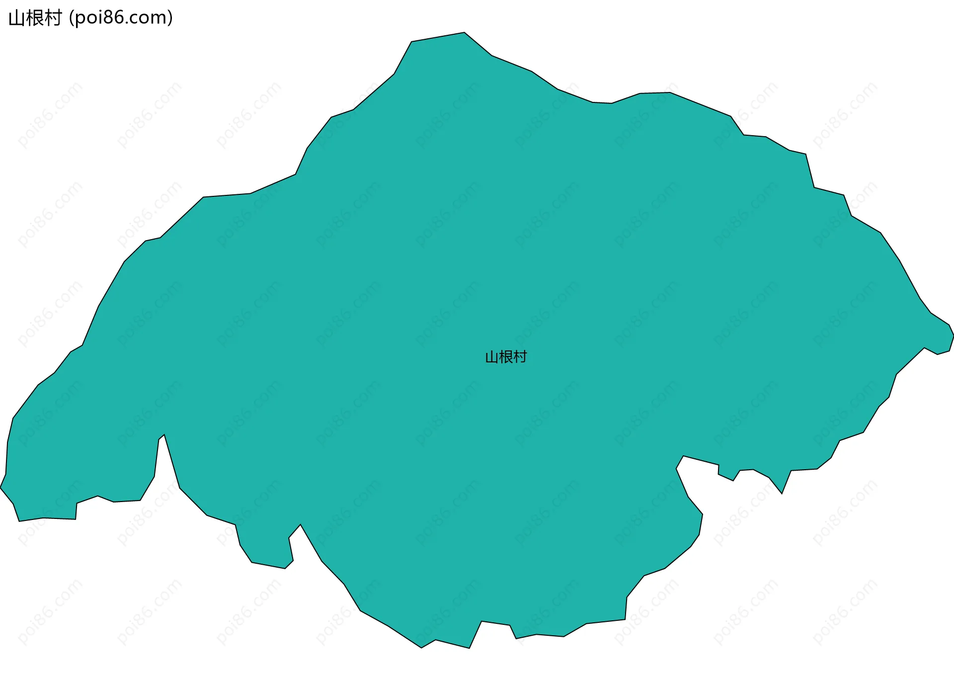 山根村边界地图