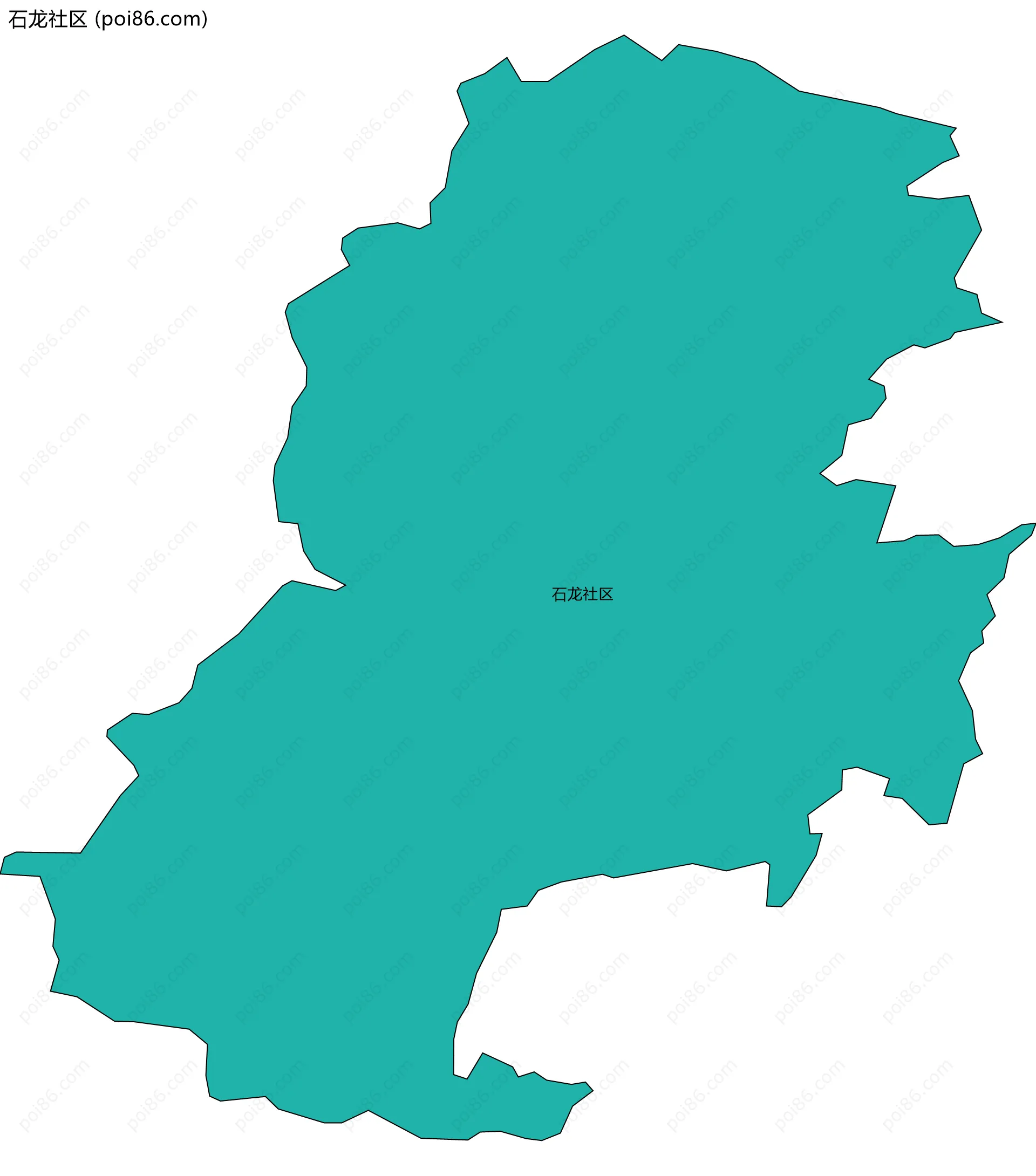 石龙社区边界地图