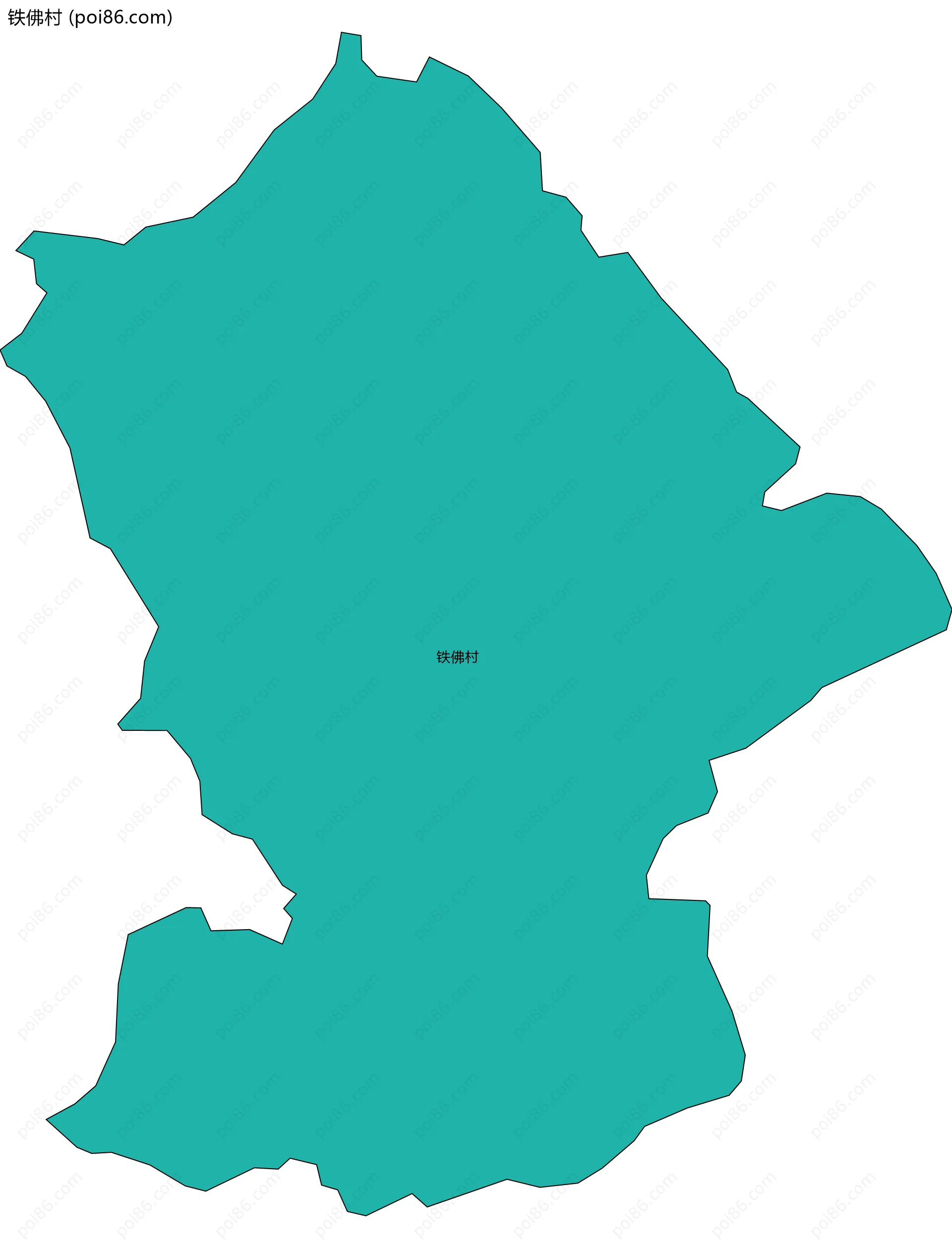 铁佛村边界地图