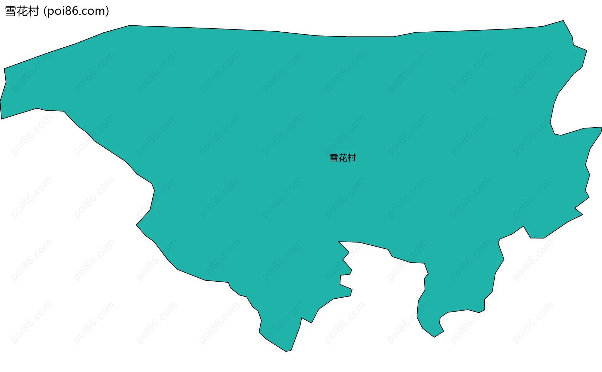雪花村边界地图