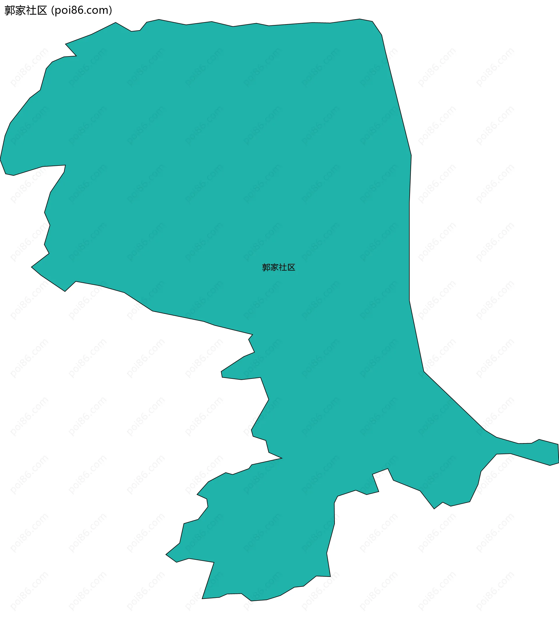 郭家社区边界地图