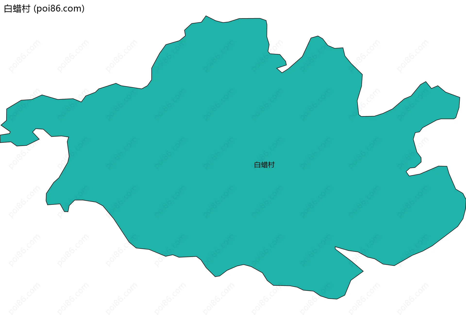 白蜡村边界地图