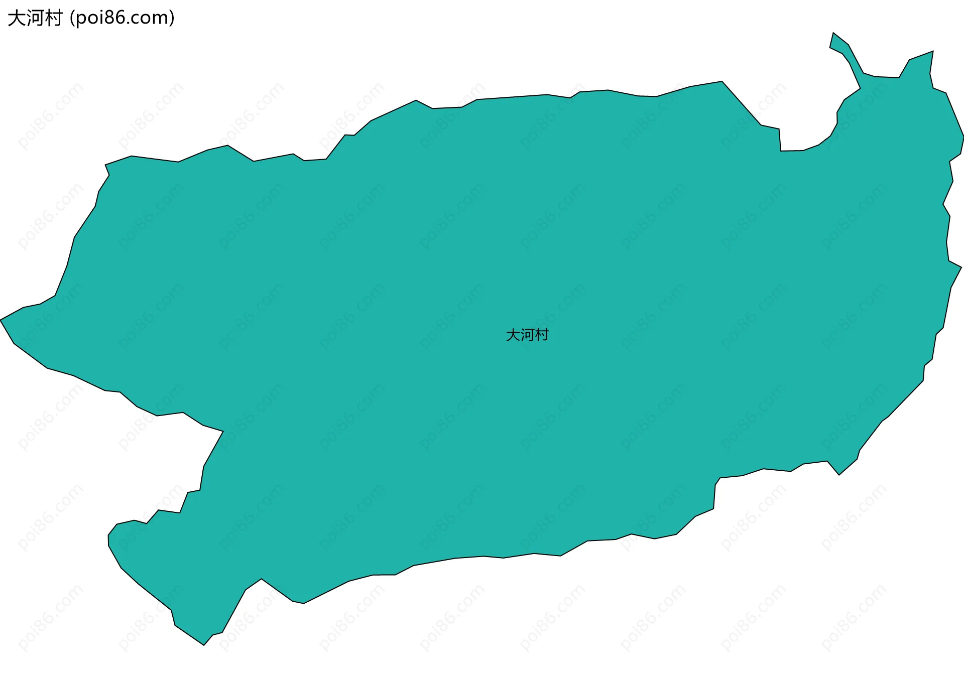 大河村边界地图