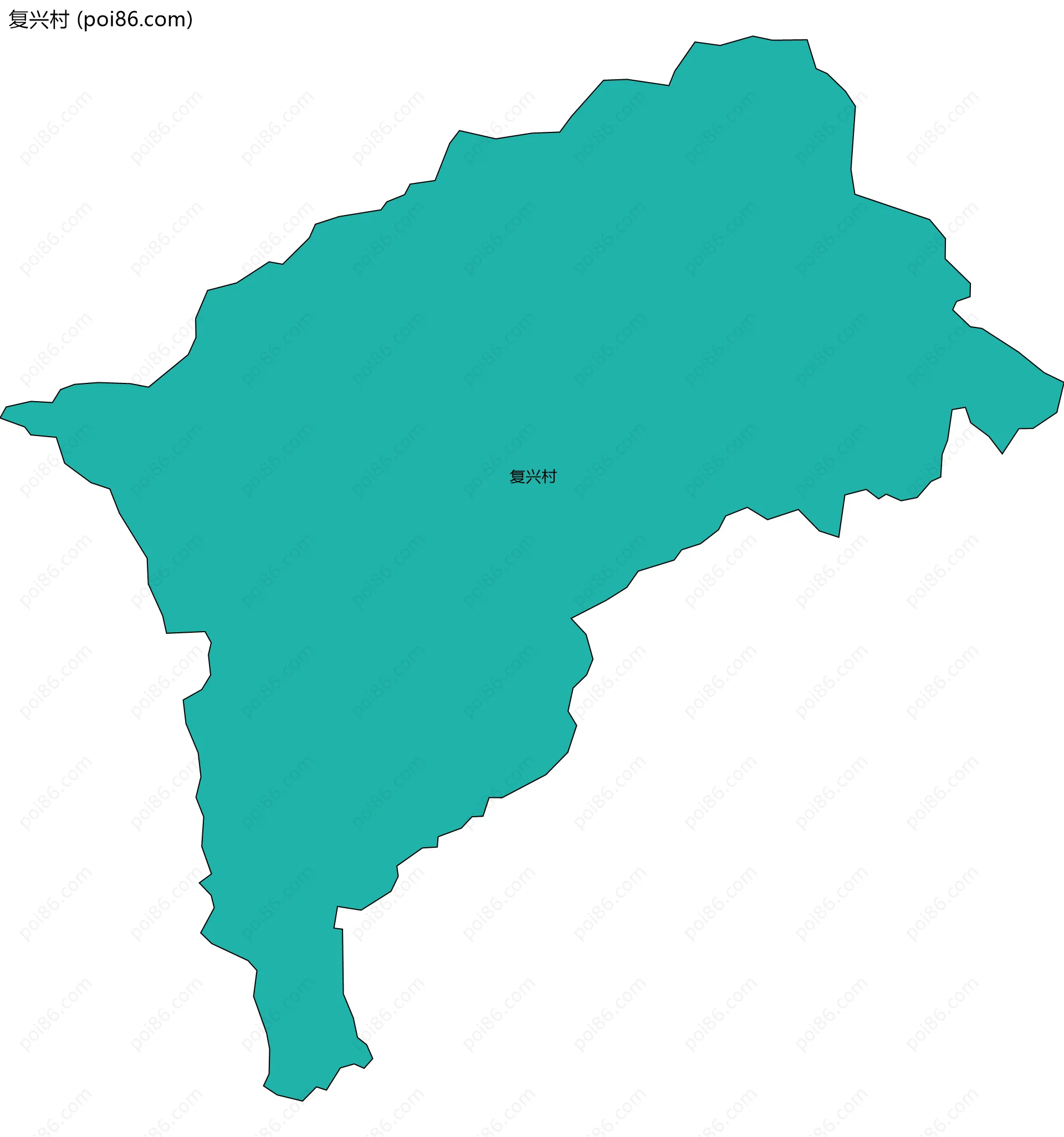 复兴村边界地图