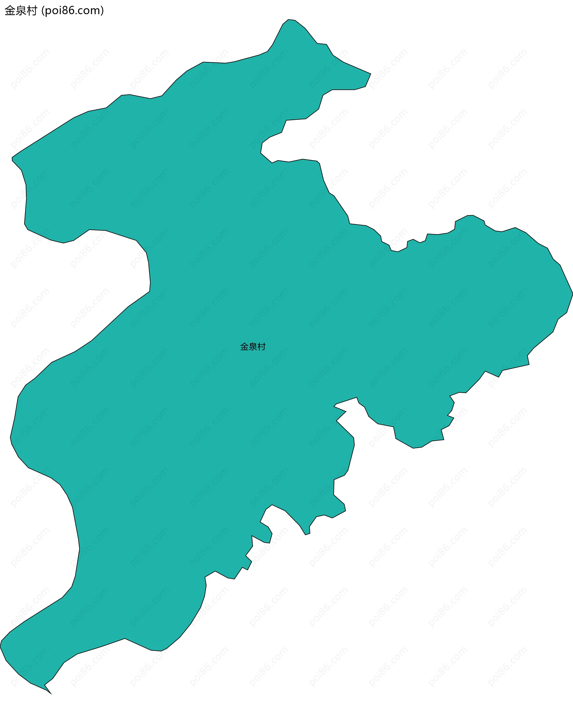金泉村边界地图