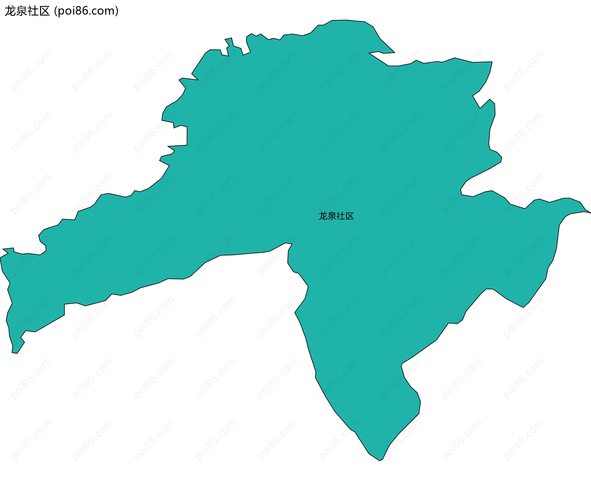 龙泉社区边界地图