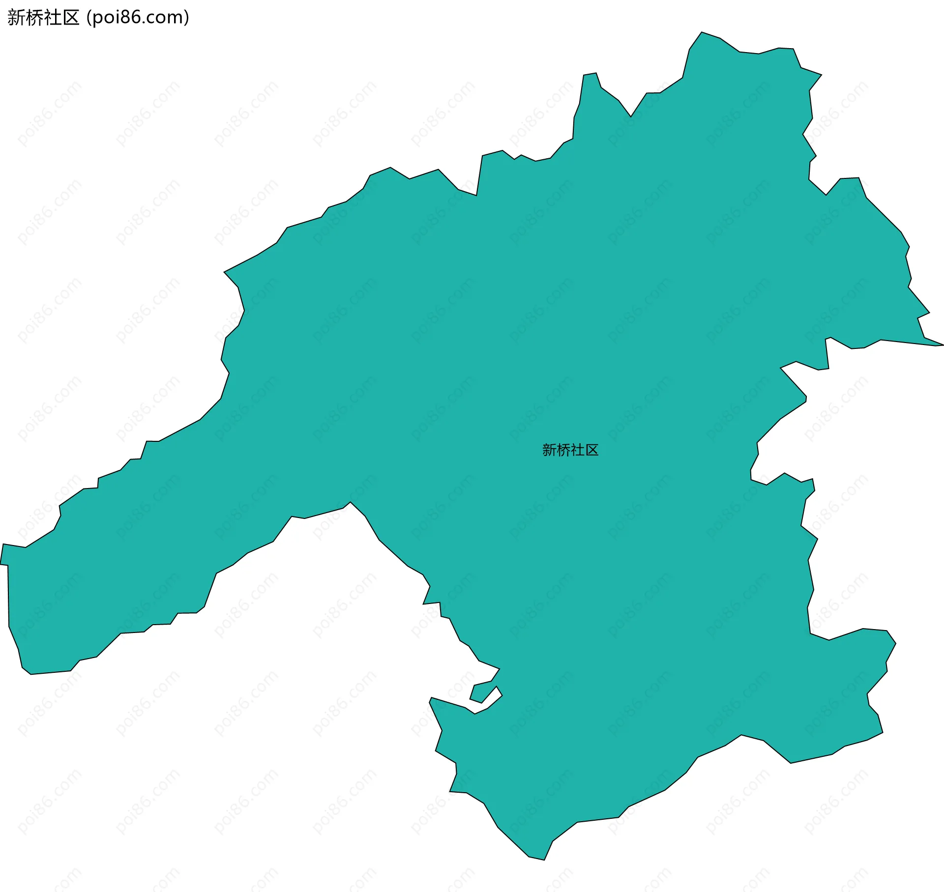 新桥社区边界地图