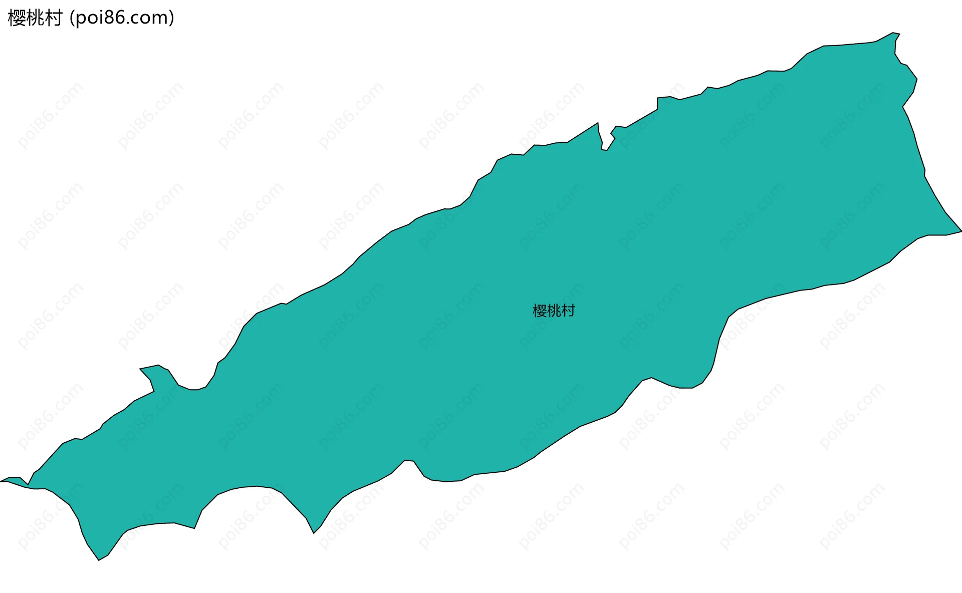 樱桃村边界地图