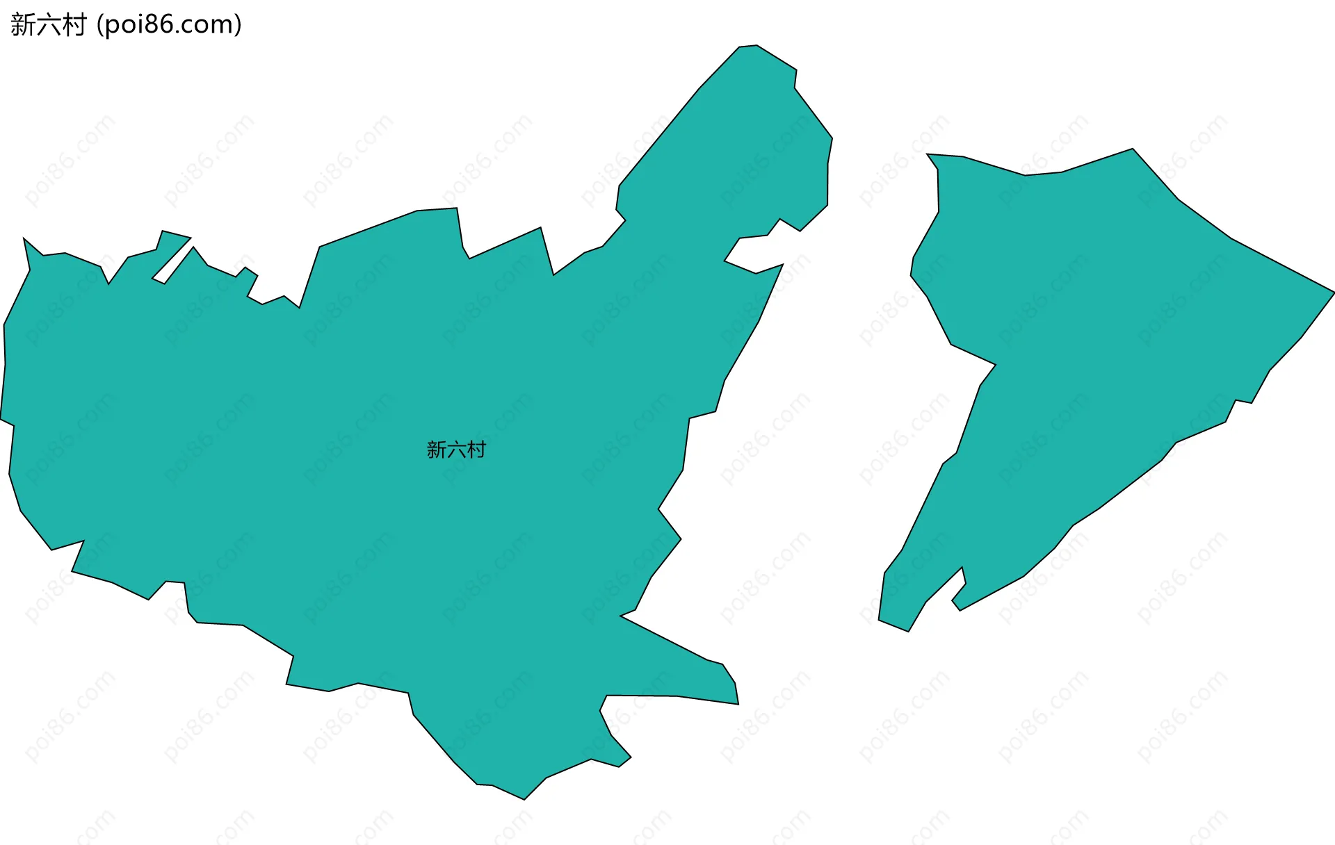 新六村边界地图