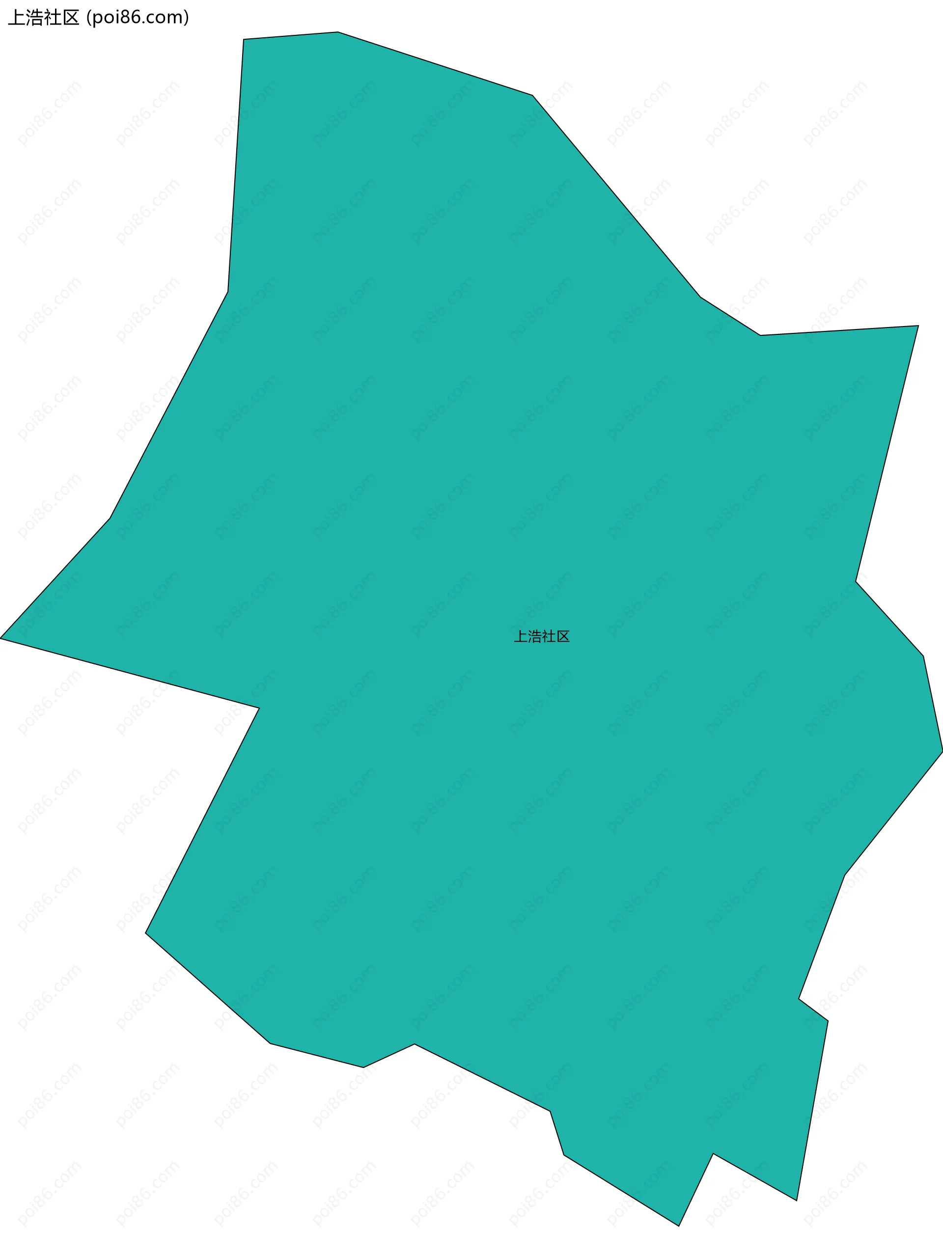 上浩社区边界地图