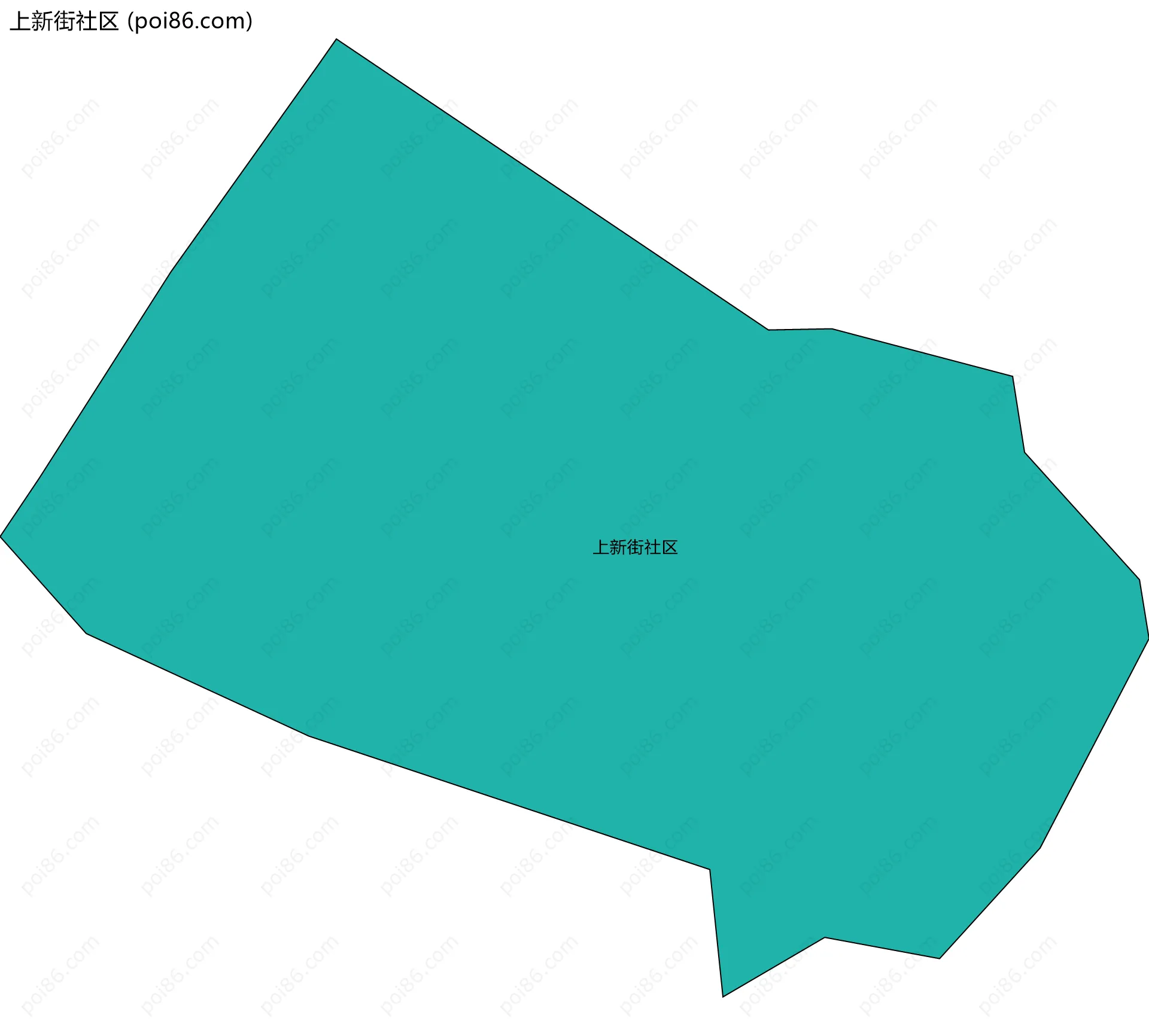 上新街社区边界地图