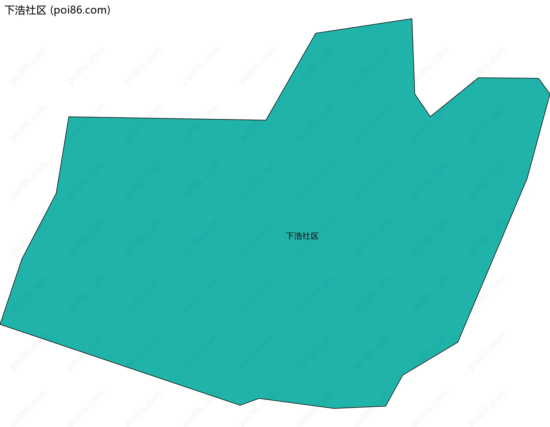 下浩社区边界地图