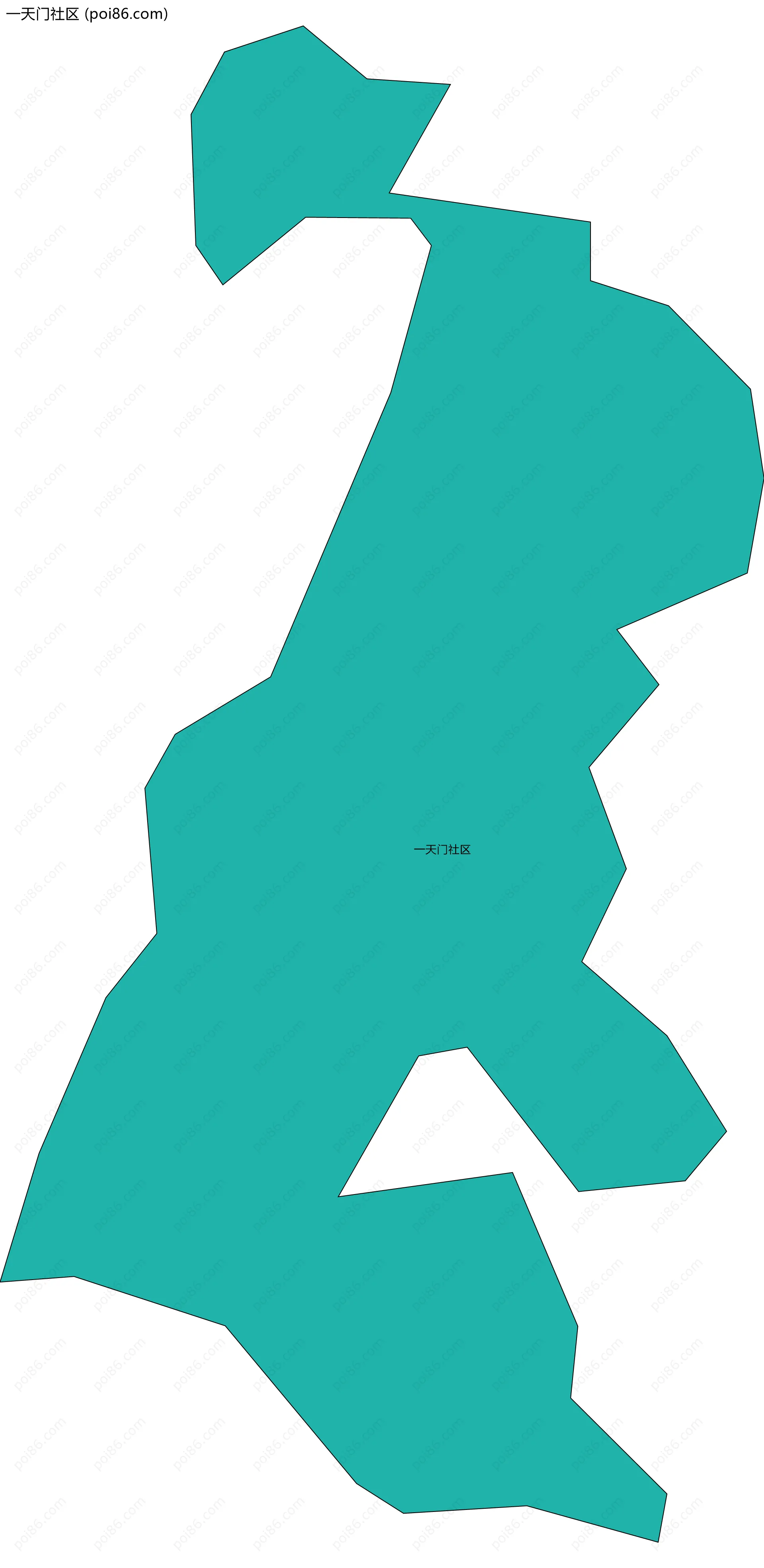 一天门社区边界地图