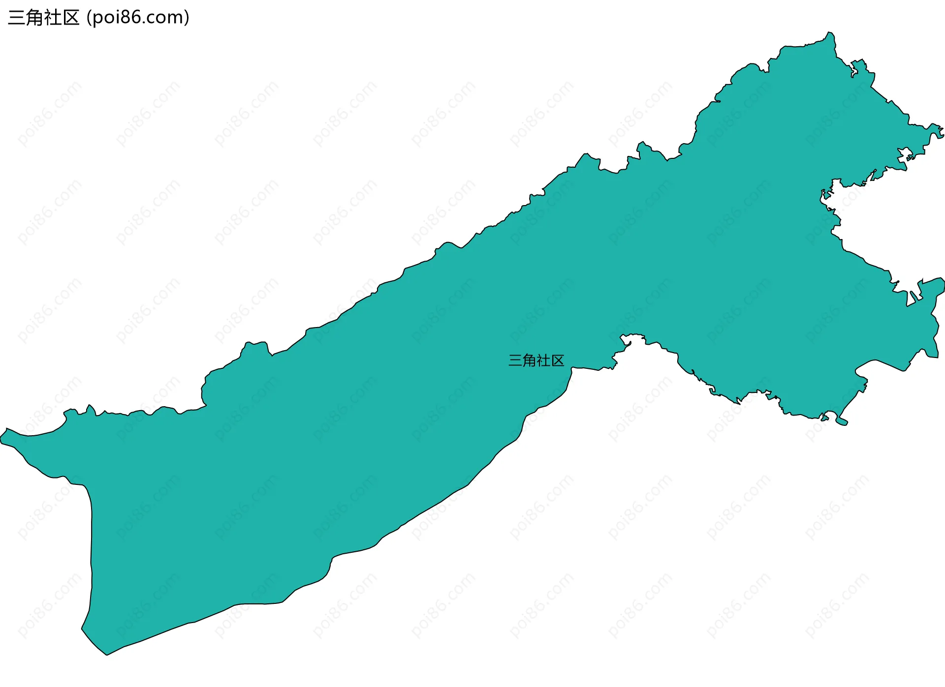 三角社区边界地图