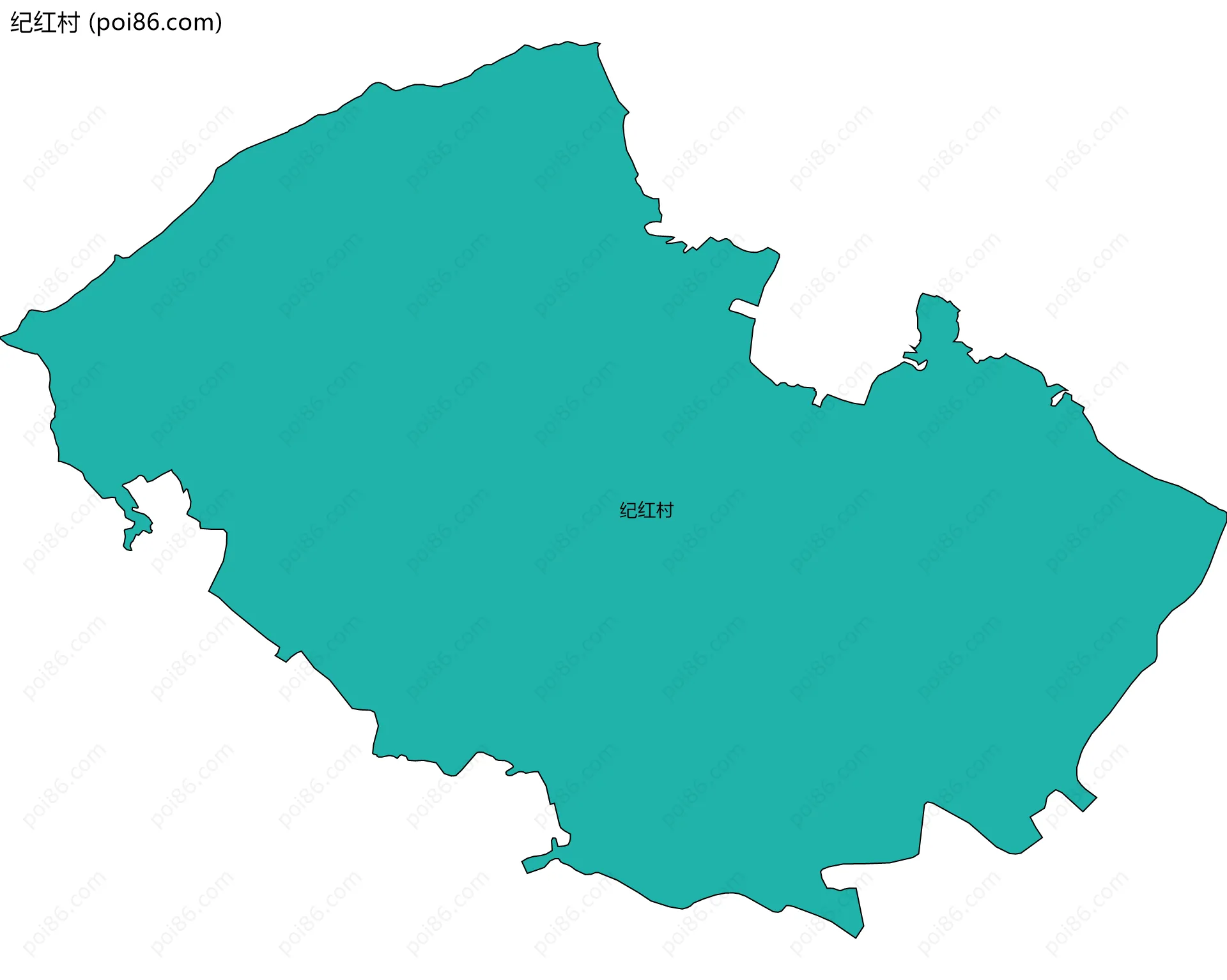 纪红村边界地图