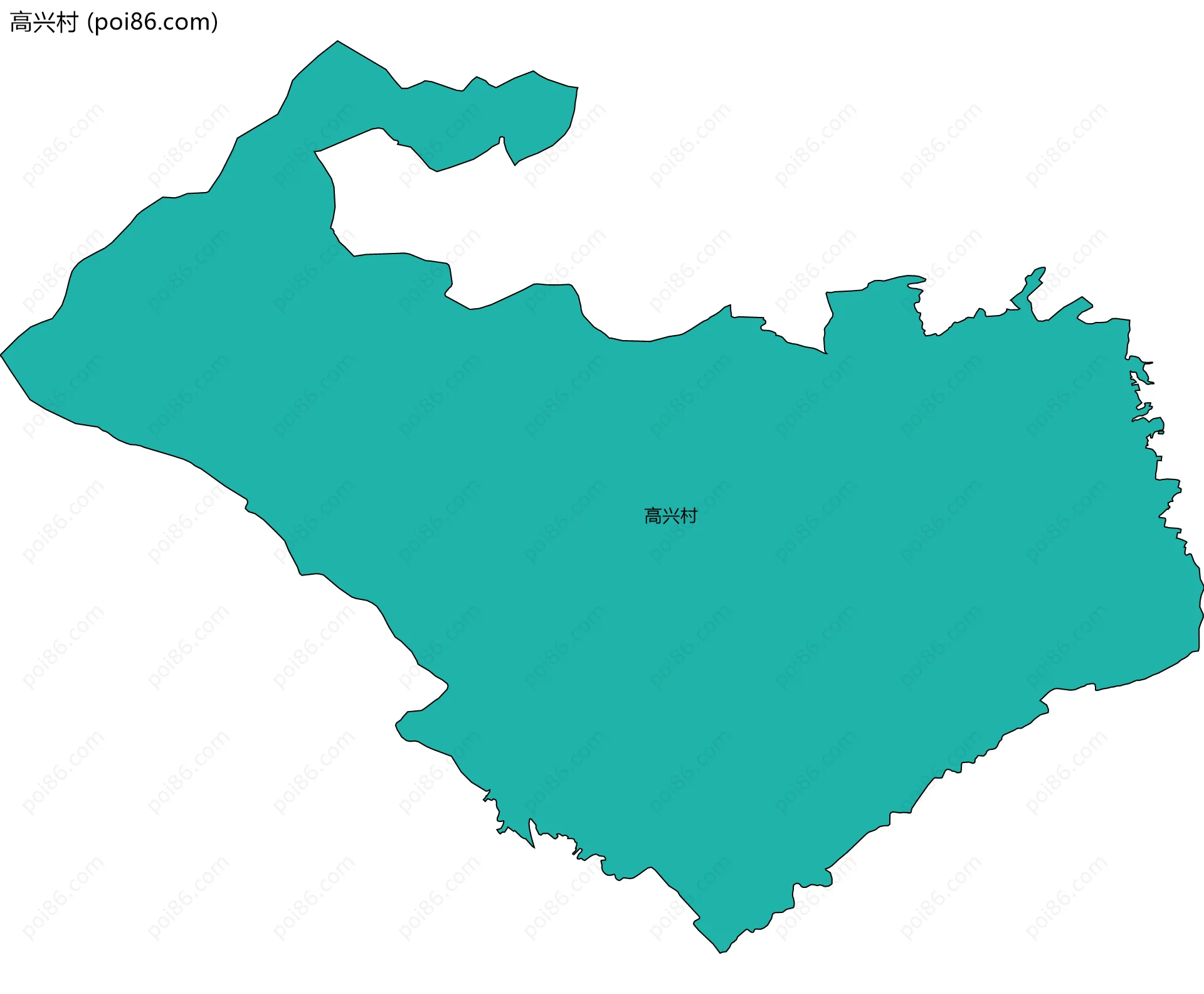 高兴村边界地图