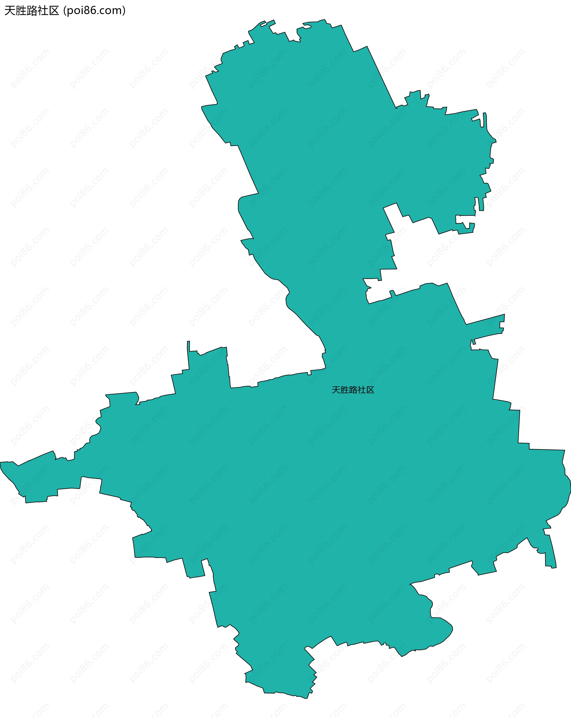 天胜路社区边界地图