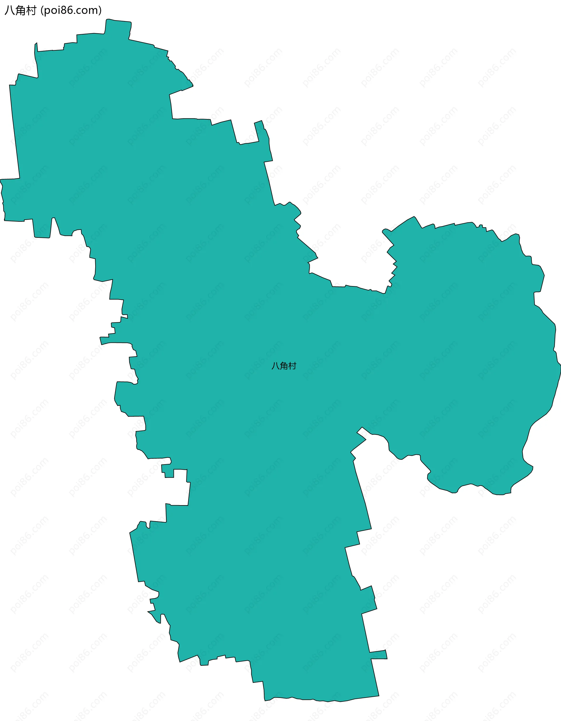 八角村边界地图