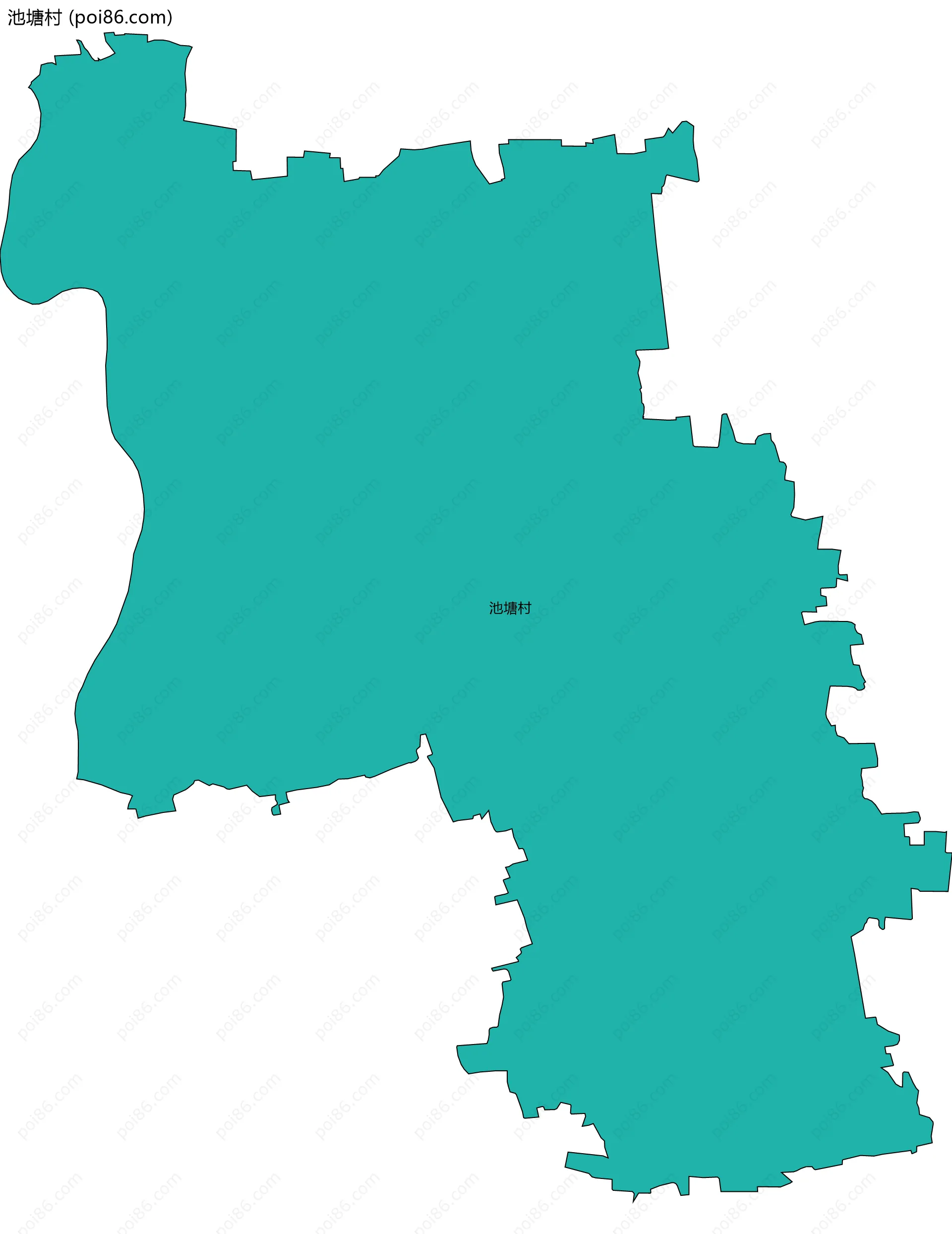 池塘村边界地图