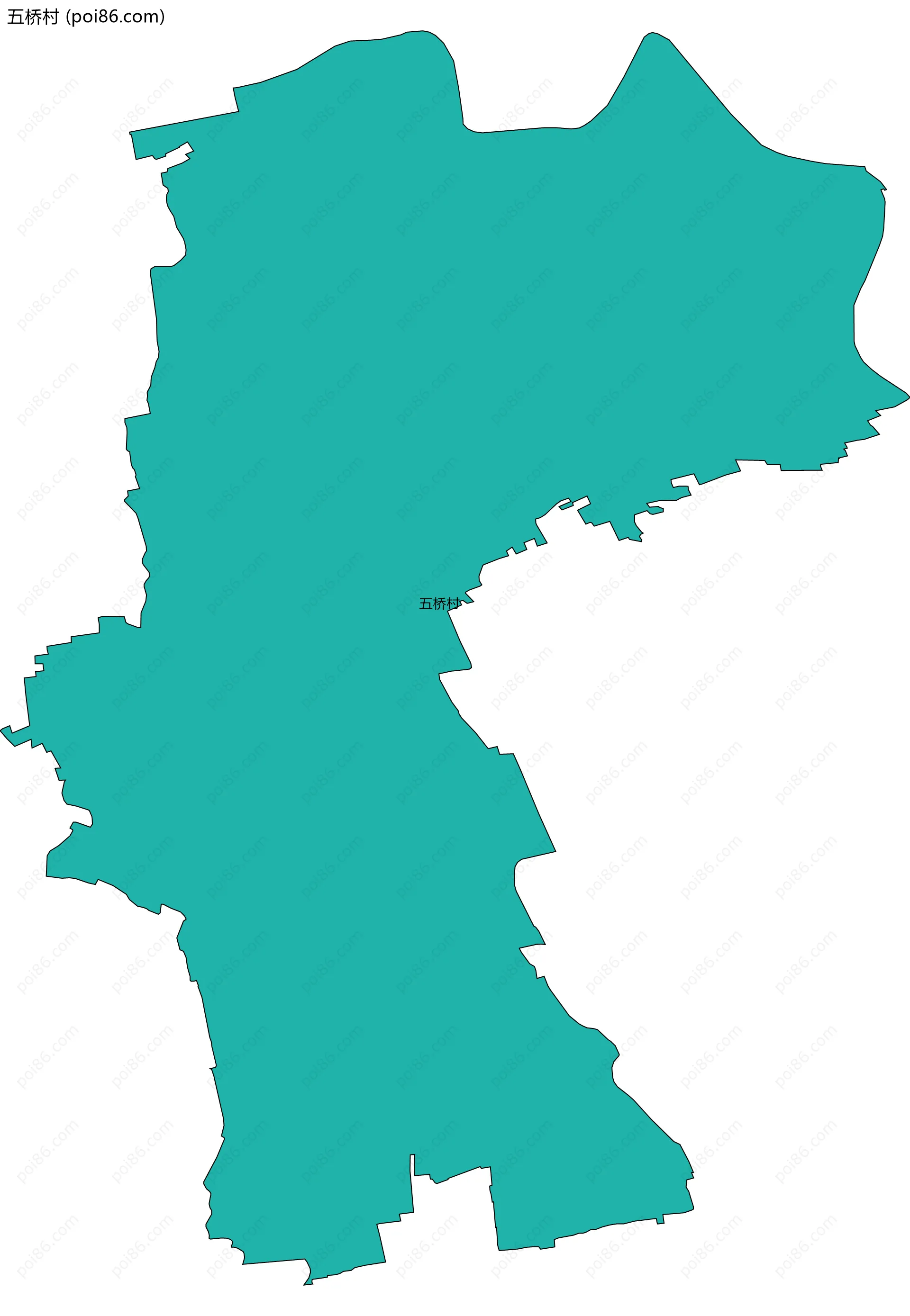 五桥村边界地图