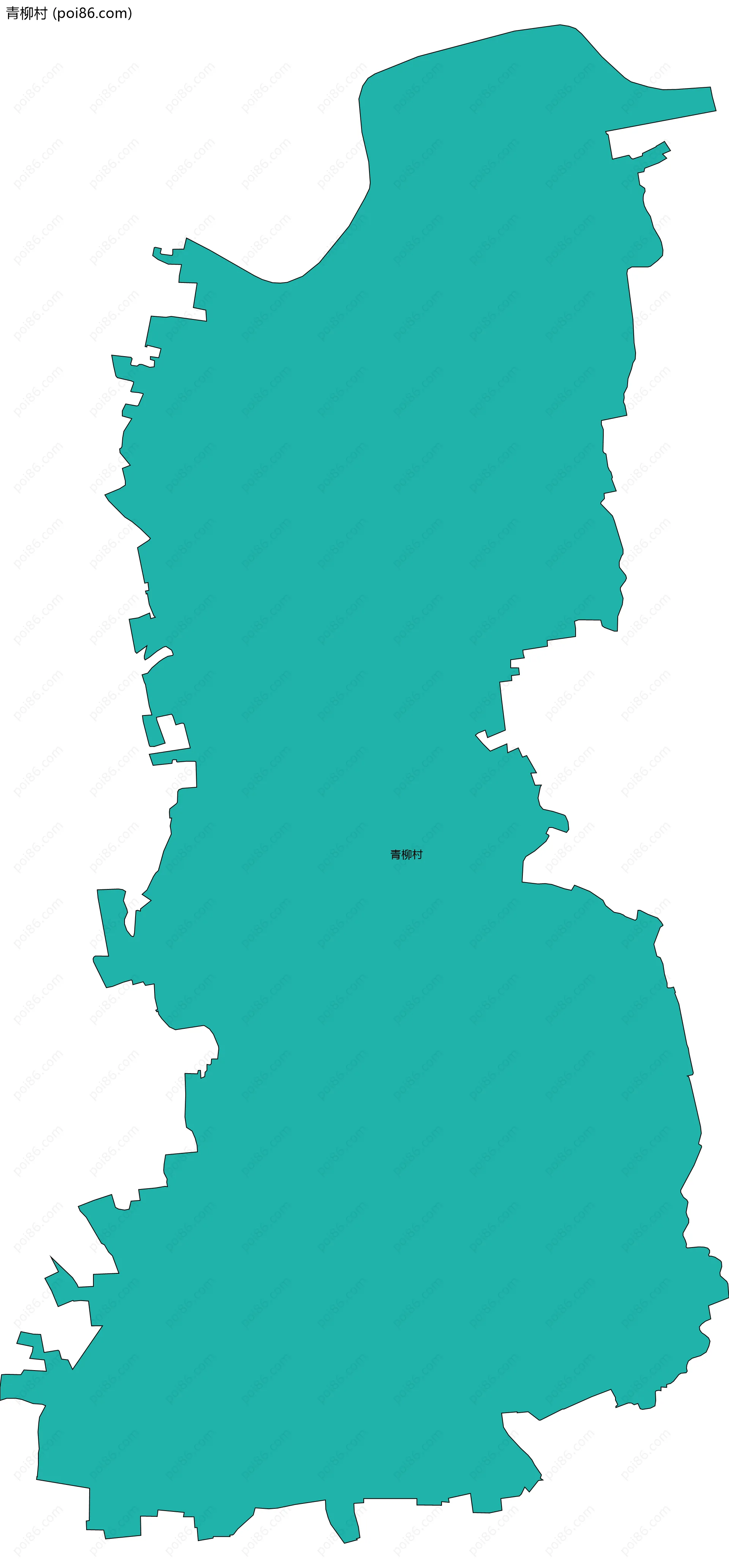 青柳村边界地图