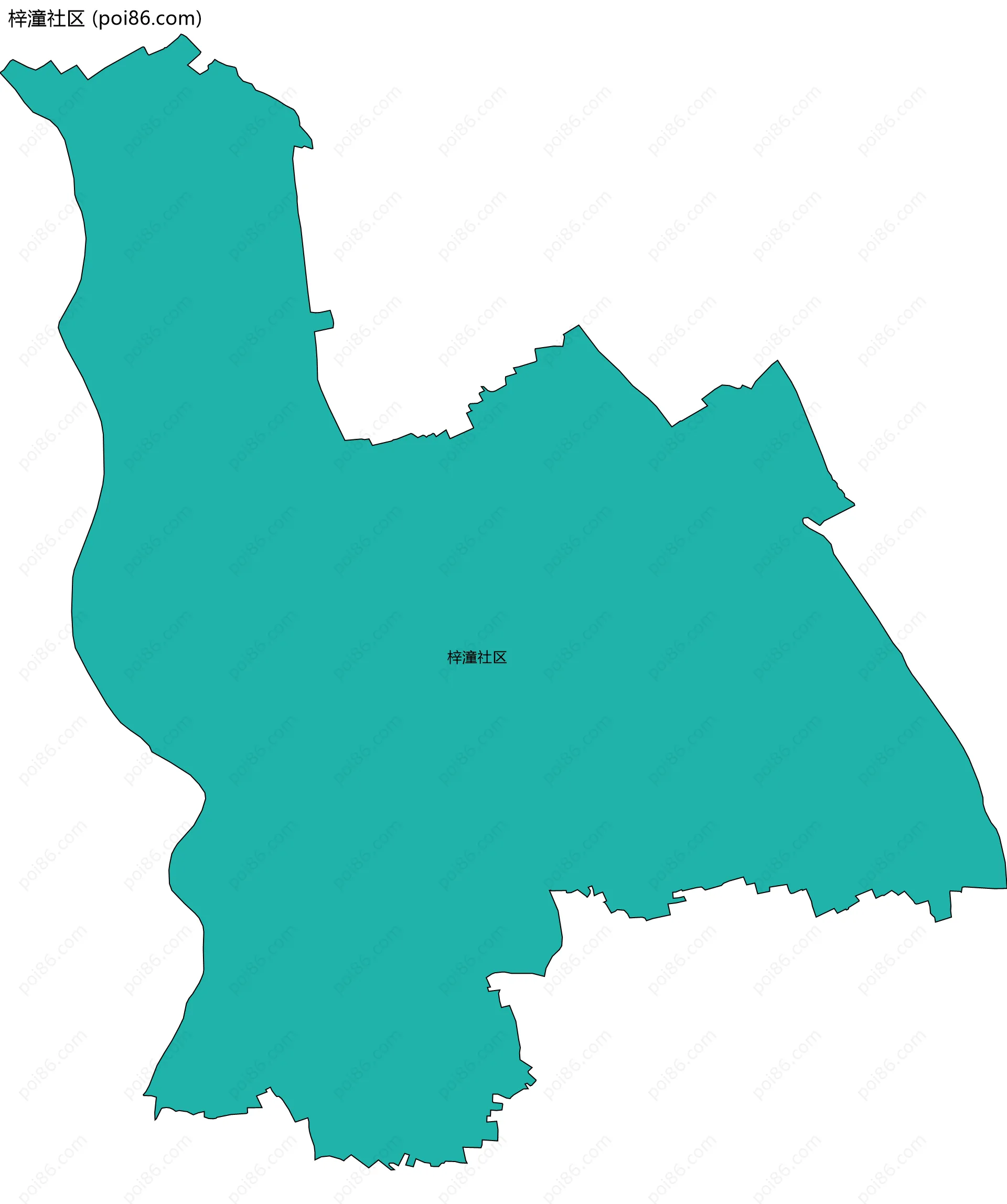 梓潼社区边界地图