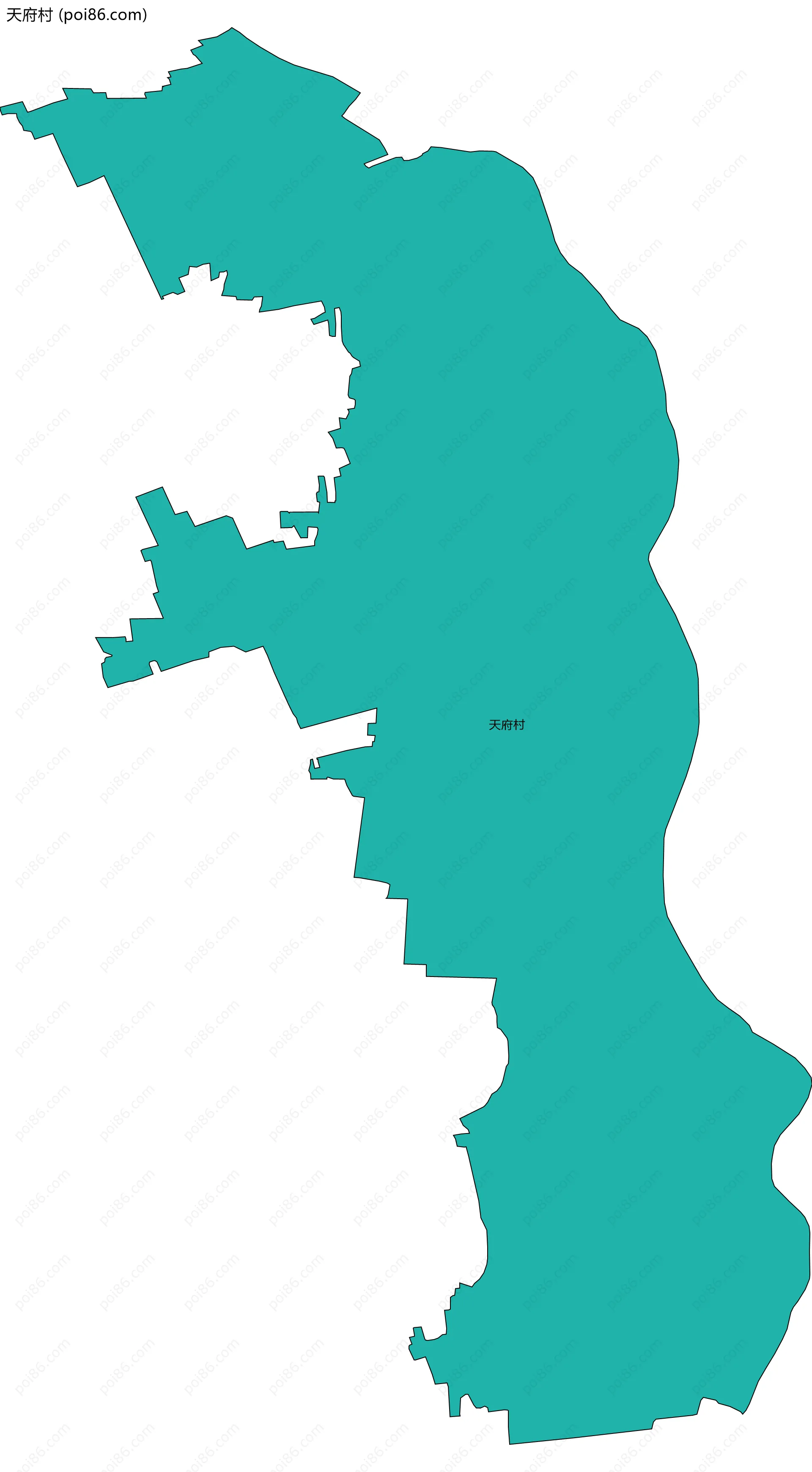 天府村边界地图