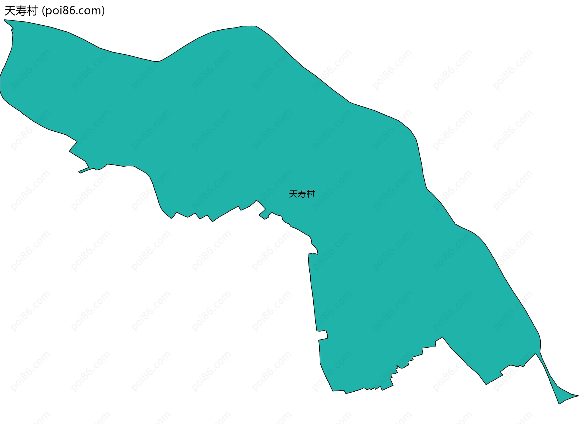 天寿村边界地图