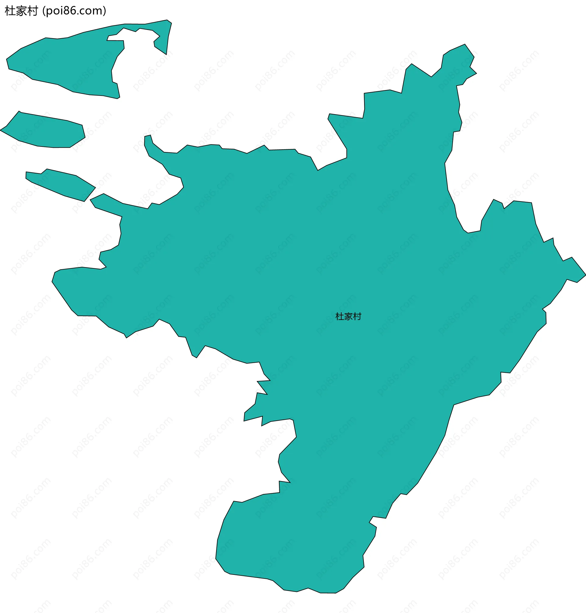 杜家村边界地图