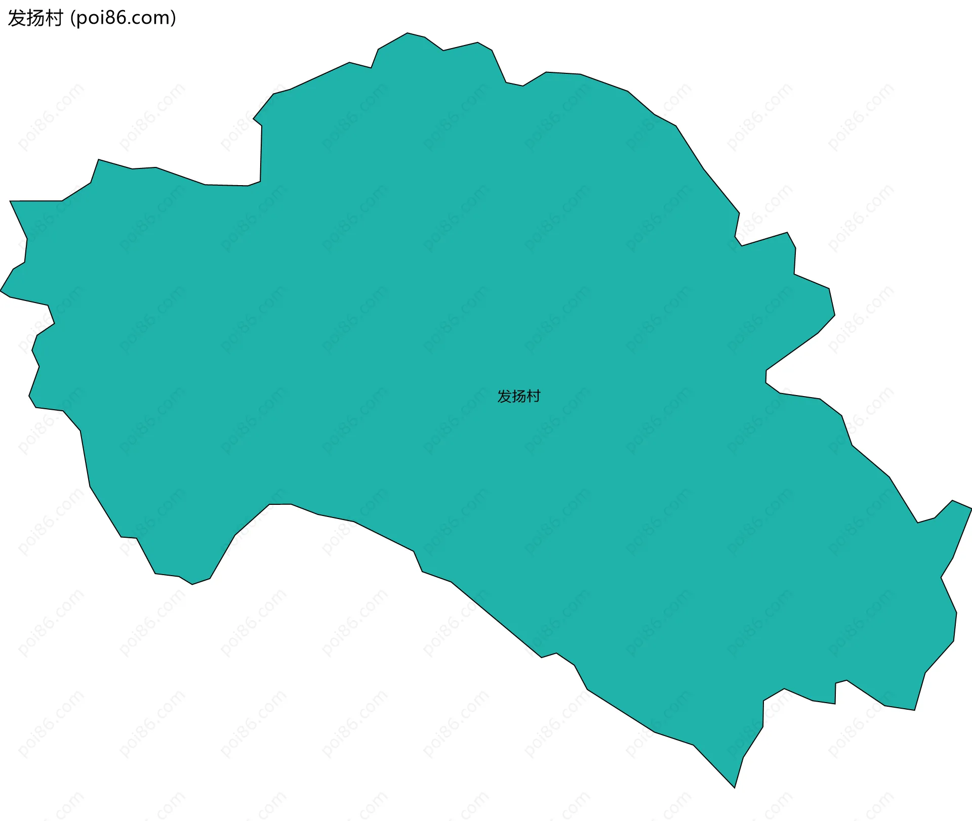 发扬村边界地图