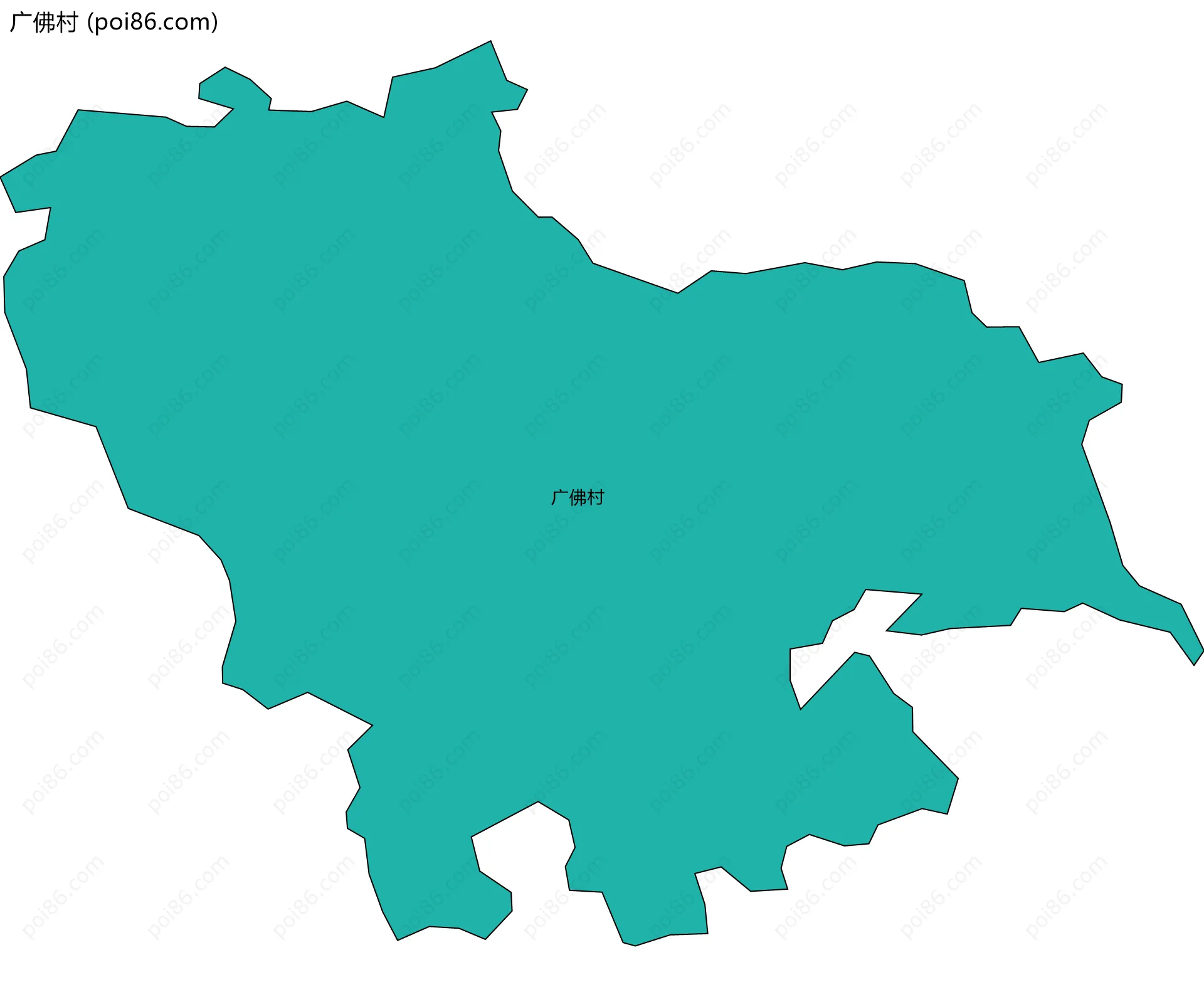 广佛村边界地图