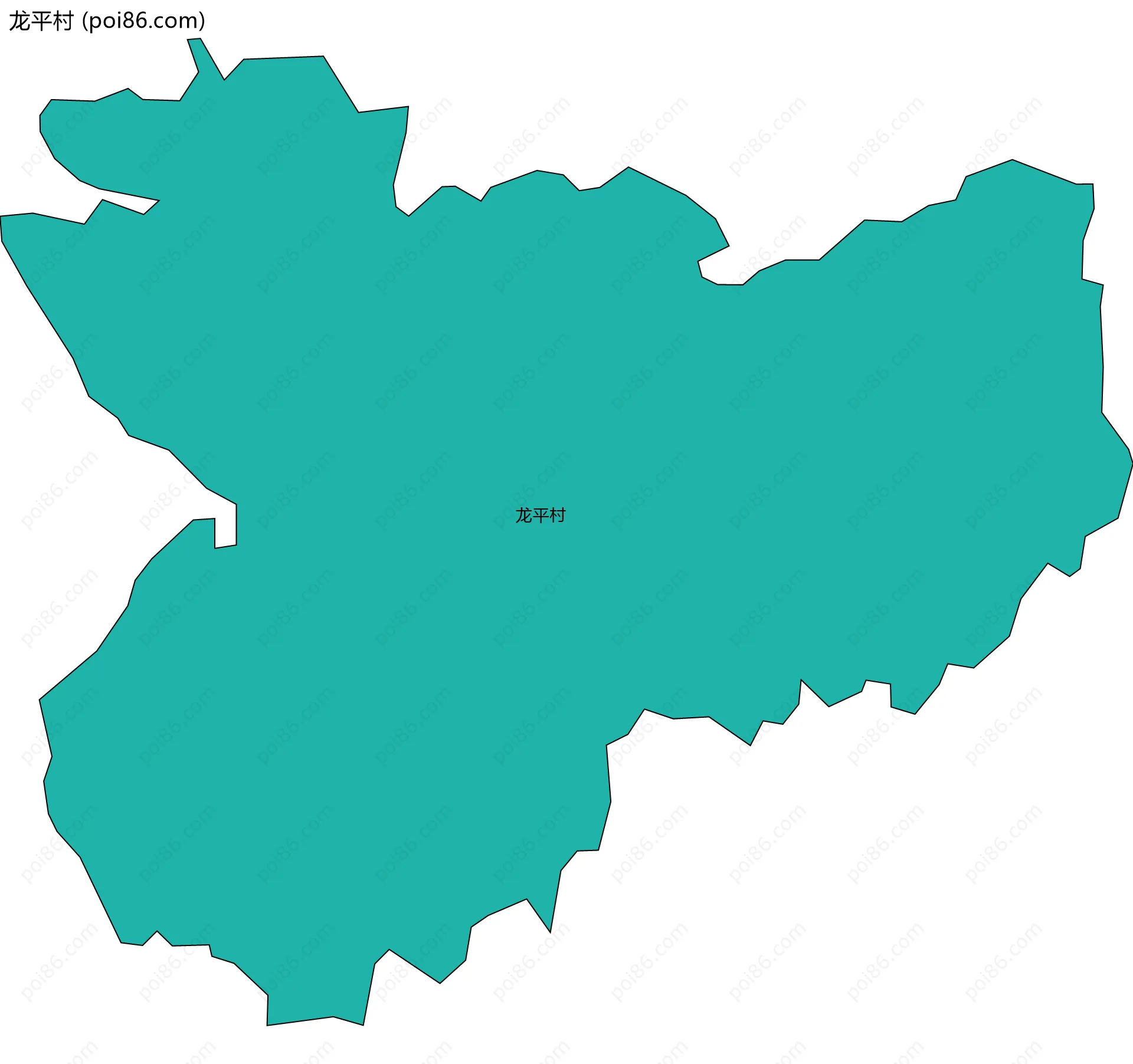 龙平村边界地图