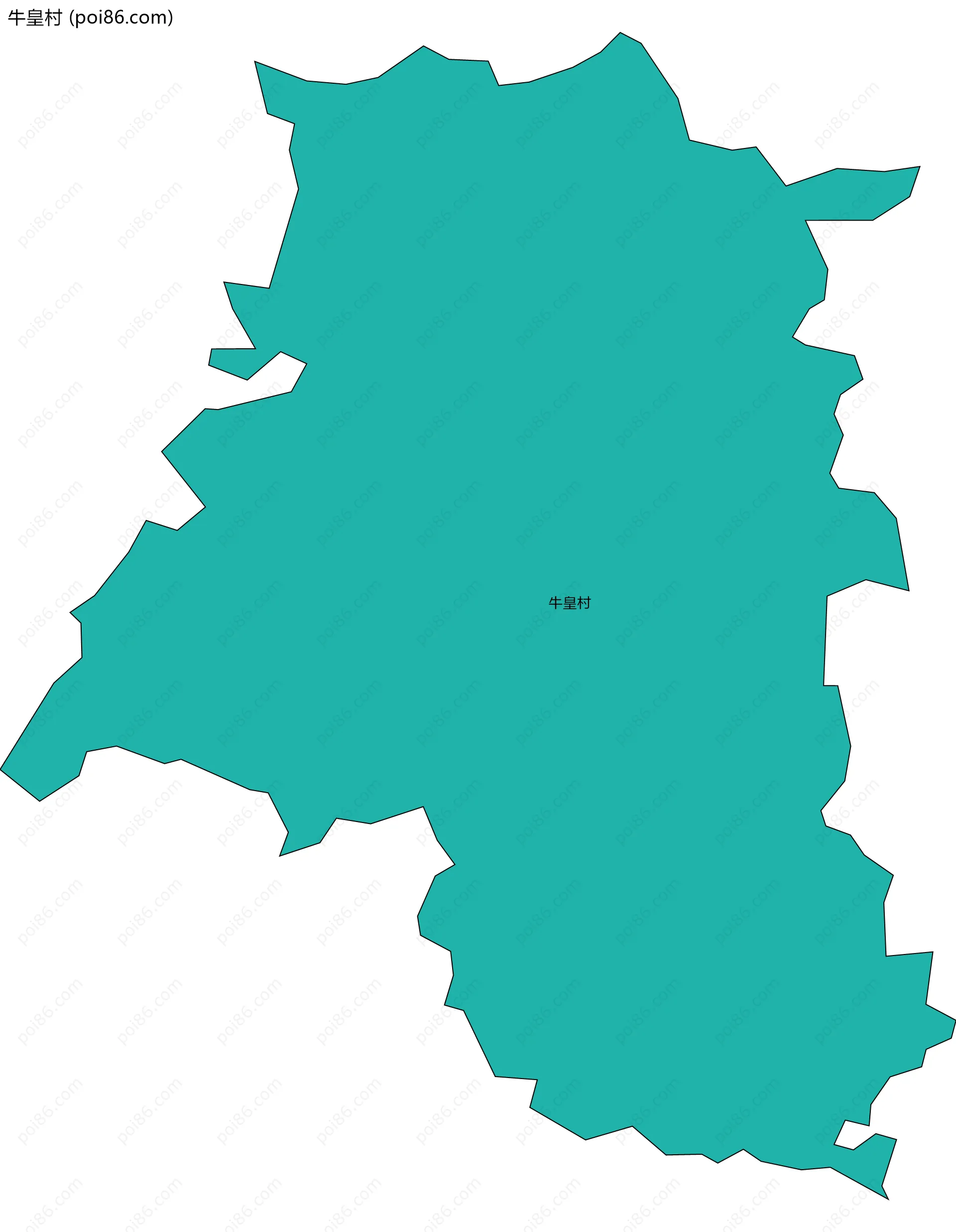 牛皇村边界地图