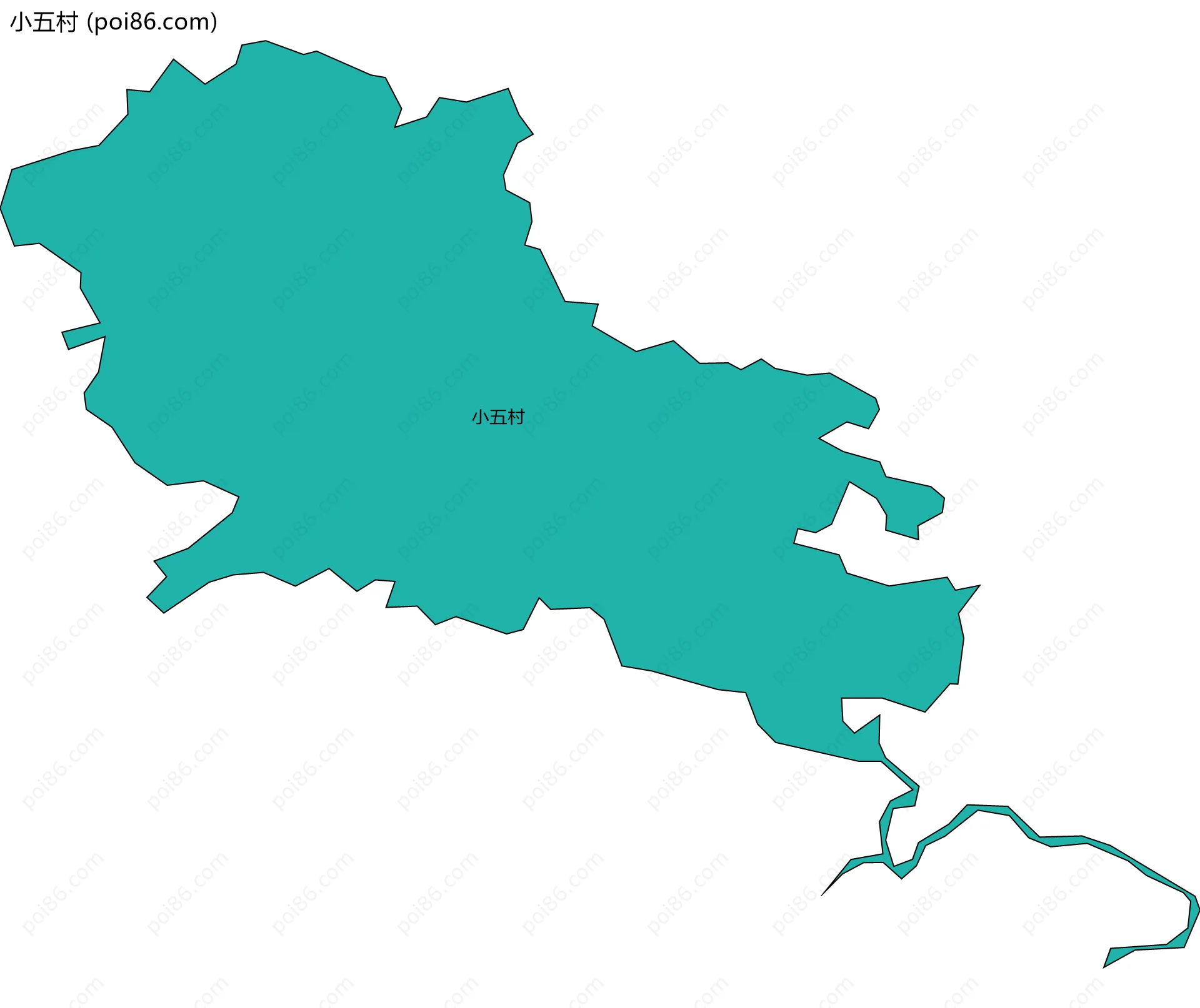 小五村边界地图