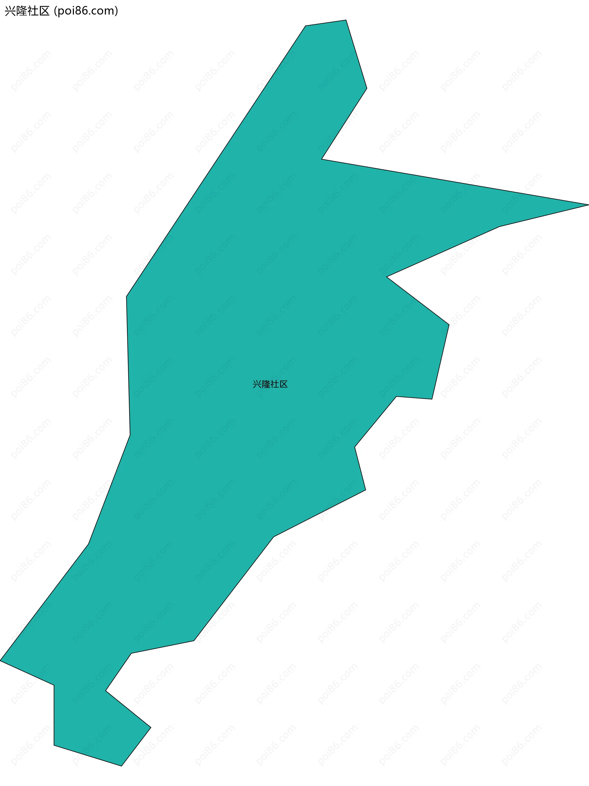 兴隆社区边界地图